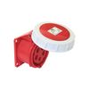 Ipari dugalj beépíthető 3P+N+E 16A 400V(50+60Hz) piros egyenes IP67 műanyag 6h-pozíció PCE - 3152-6