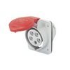 Ipari dugalj beépíthető 3P+E 400V(50+60Hz) piros ferde 16A IP44 műanyag IEC309HP GEWISS - GW62209H