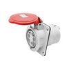 Ipari dugalj beépíthető 3P+N+E 400V(50+60Hz) piros ferde 63A IP44 műanyag IEC309HP GEWISS - GW63221H
