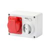 Ipari dugalj ráépíthető 3P+N+E mechanikai reteszelés 16A IP44 380-415V(50+60Hz) piros IB GEWISS - GW66009