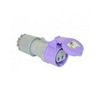 Ipari dugalj lengő 2P 16A 20-25V(50+60Hz) ibolya egyenes IP44 műanyag csavaros Twist PCE - 262v