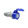 Ipari dugalj lengő 2P+E 16A 200-250V(50+60Hz) kék egyenes IP44 műanyag P17 Tempra LEGRAND - 555104