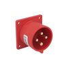 Ipari dugvilla 3P+E ráépíthető 32A 400V(50+60Hz) piros műanyag egyenes csavaros PCE - 624-6