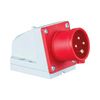 Ipari dugvilla 3P+E falonkívüli 16A 400V(50+60Hz) piros műanyag ferde csavaros PCE - 514-6