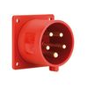 Ipari dugvilla 3P+N+E ráépíthető 32A 400V(50+60Hz) piros műanyag egyenes csavaros PCE - 625-6