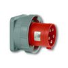 Ipari dugvilla 3P+N+E ráépíthető 63A 400V(50+60Hz) piros műanyag egyenes csavaros PCE - 635-6