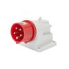 Ipari dugvilla falra szerelhető 3P+N+E ráépíthető 32A 380-415V(50+60Hz) piros IEC309HP GEWISS - GW60420