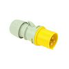 Ipari dugvilla lengő 2P+E 16A 110V(50+60Hz) sárga IP44 műanyag csavaros 4h-pozíció Shark PCE - 013-4
