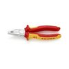 Kombinált fogó 60HRC max.d12/3,4/2,2mm-vágás króm piros-sárga 180mm 1000V szigetelt VDE KNIPEX - 0306180