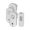 RF készlet 3dugaljadapter+1távirányító 1000W 25m 230VAC-táp fehér 433MHz ComfortLine LECTRA - 1507040