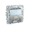 Unica adatcsatlakozó dugalj UTP RJ45 8(8) Cat5e süllyesztett ezüst Schneider - MGU50.421.30Z