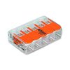 Vezetékösszekötő oldható 32A/450V leágazás 5x 0.2-4mm2 átlátszó polikarbonát (PC) WAGO - 221-415