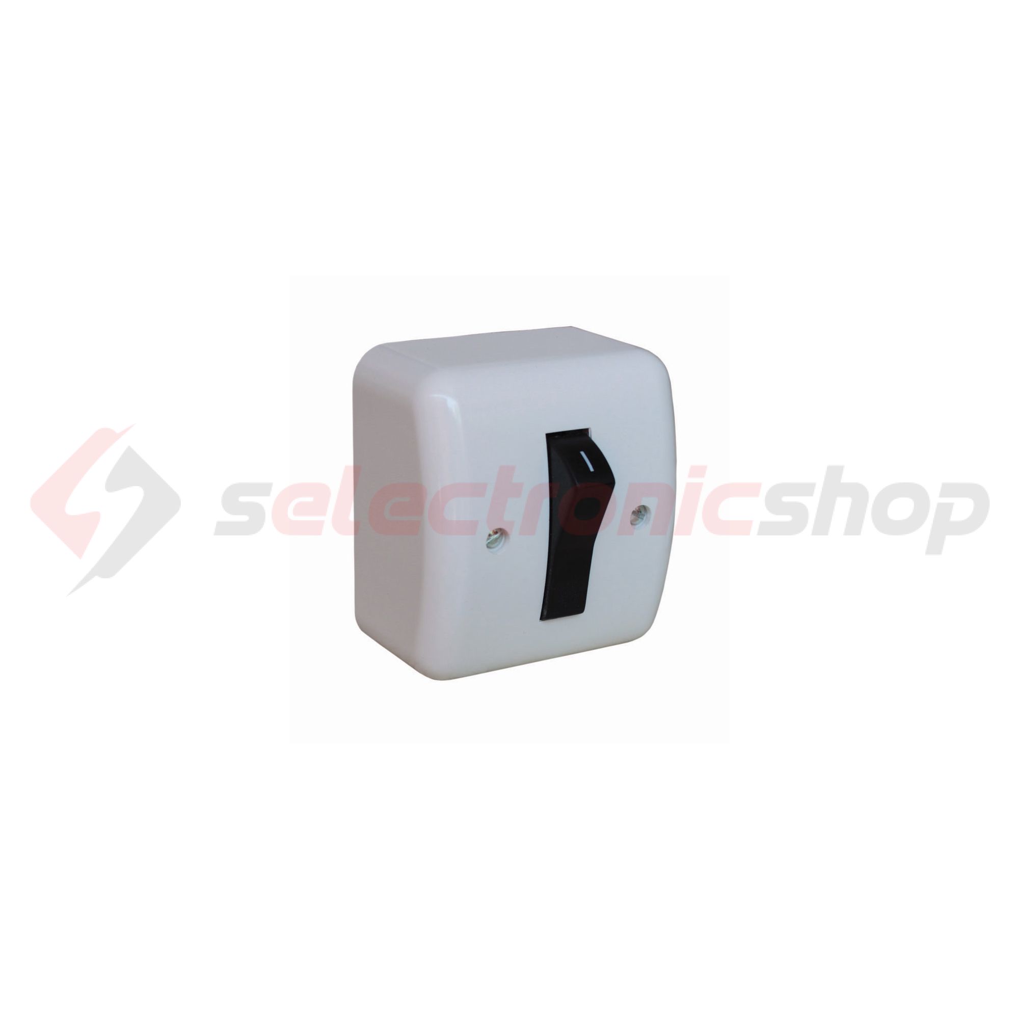 103 3P kapcsoló betét ház-fölsőrésszel krém falonkívüli csavaros IP21 1- VA Elektronika - KBI-163-K