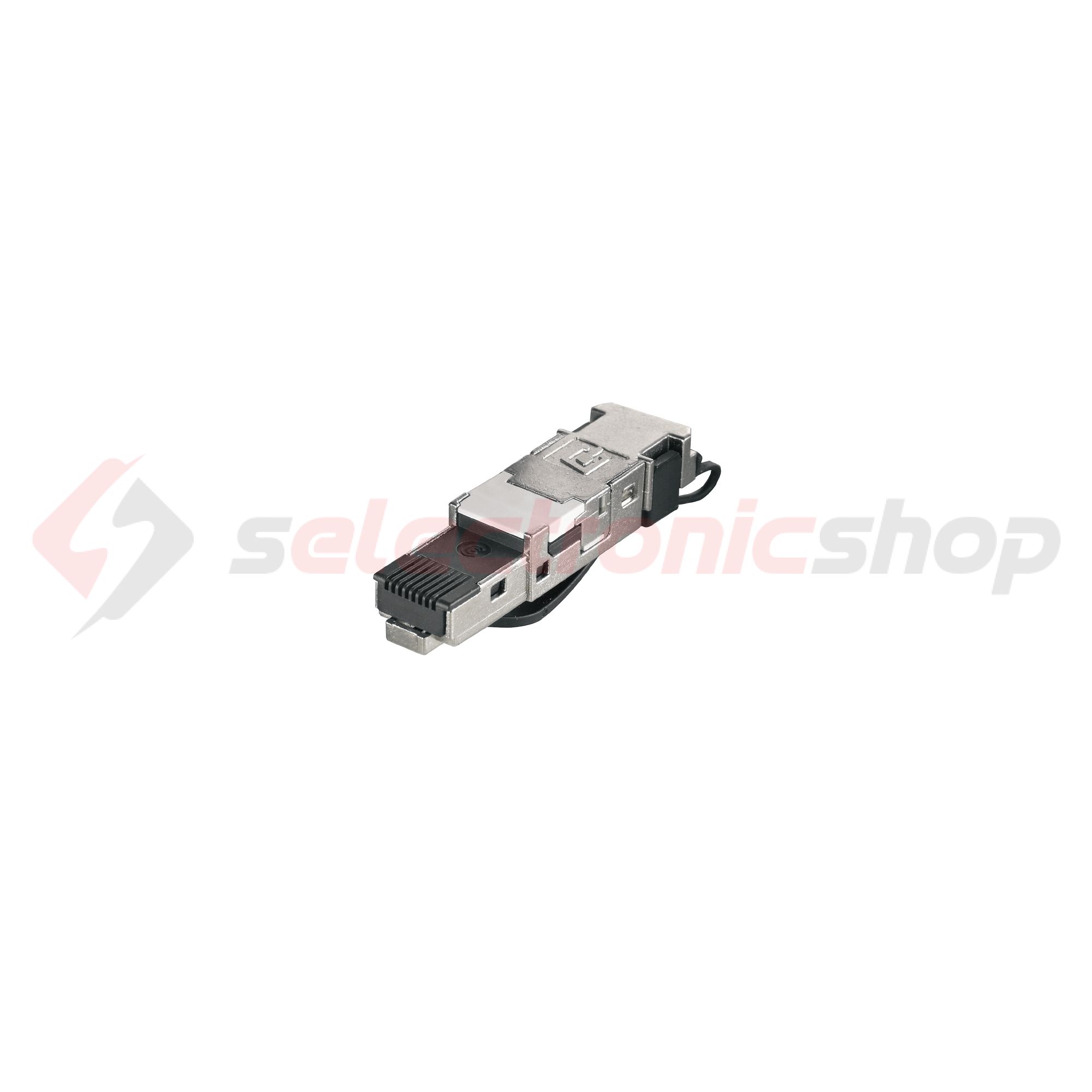 Adatcsatlakozó hibrid PROFINET RJ45 8(8) dugó Cat6A(IEC) árnyékolt IE-PS-RJ45-FH-BK Weidmüller - 1963600000