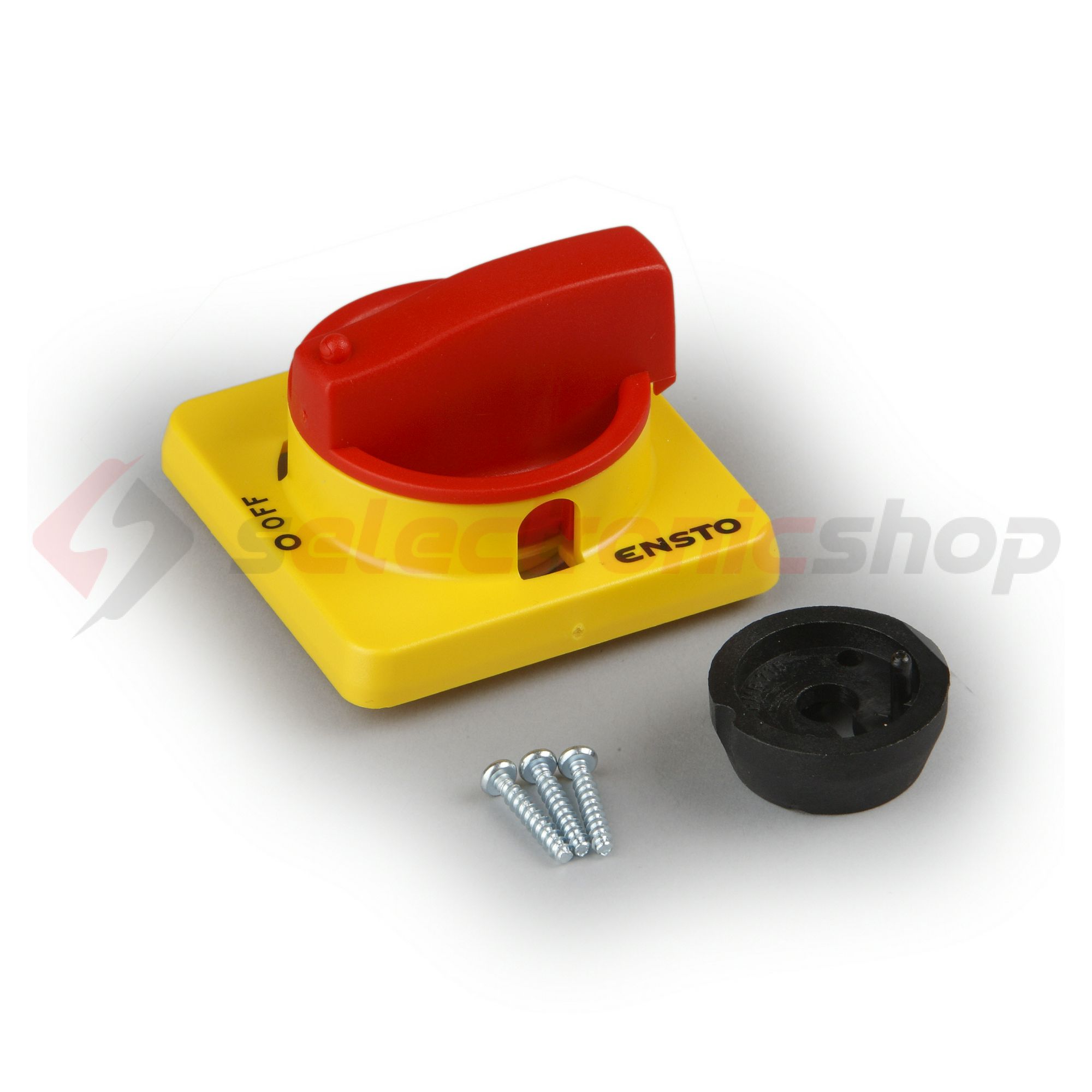 Ajtókuplung forgató hajtás KS3-hoz piros/sárga zárható Ensto - KSH48