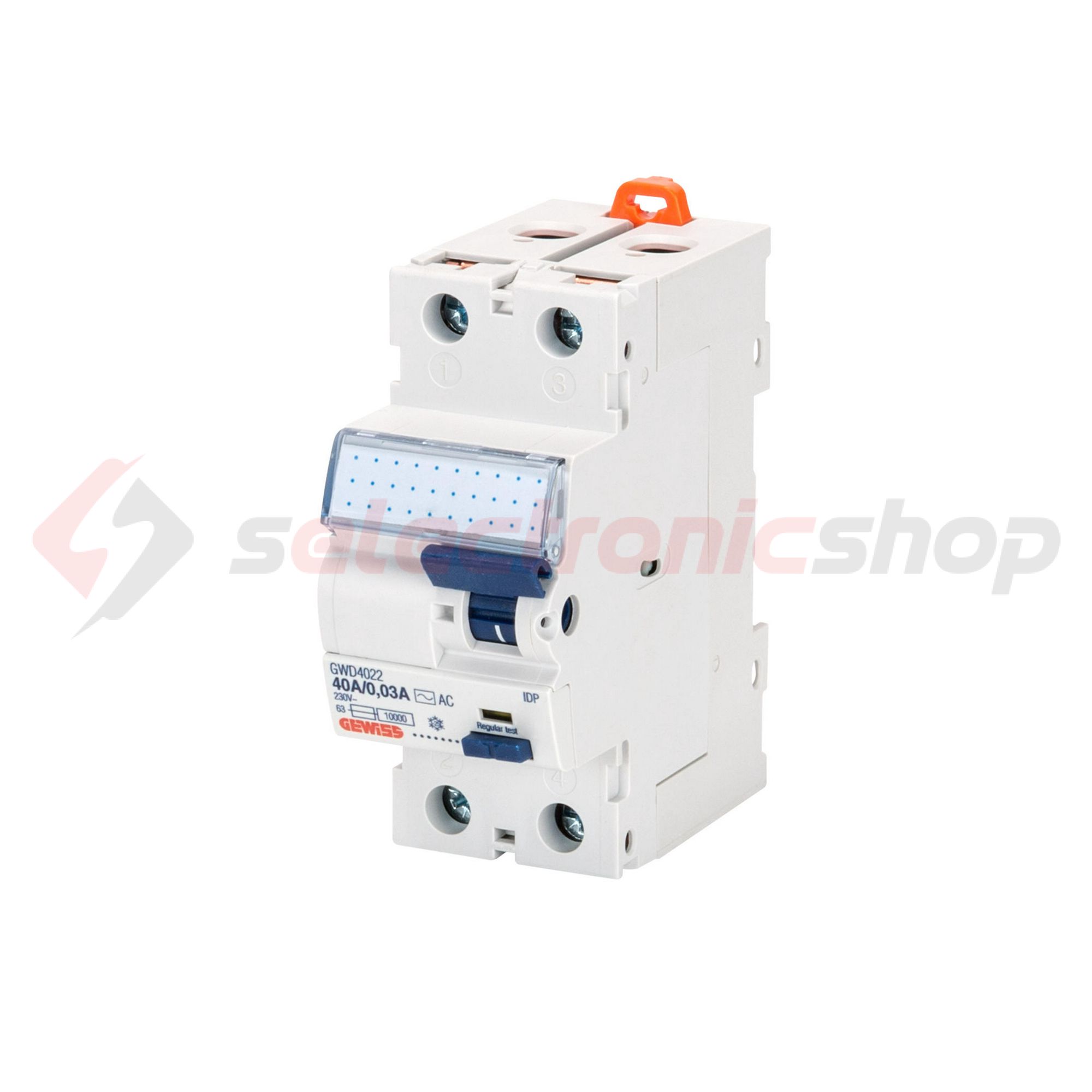 Áram-védőkapcsoló (Fi-relé) analóg 2P 25A 30mA A-típus 10kA 90RCD IDP GEWISS - GWD4012