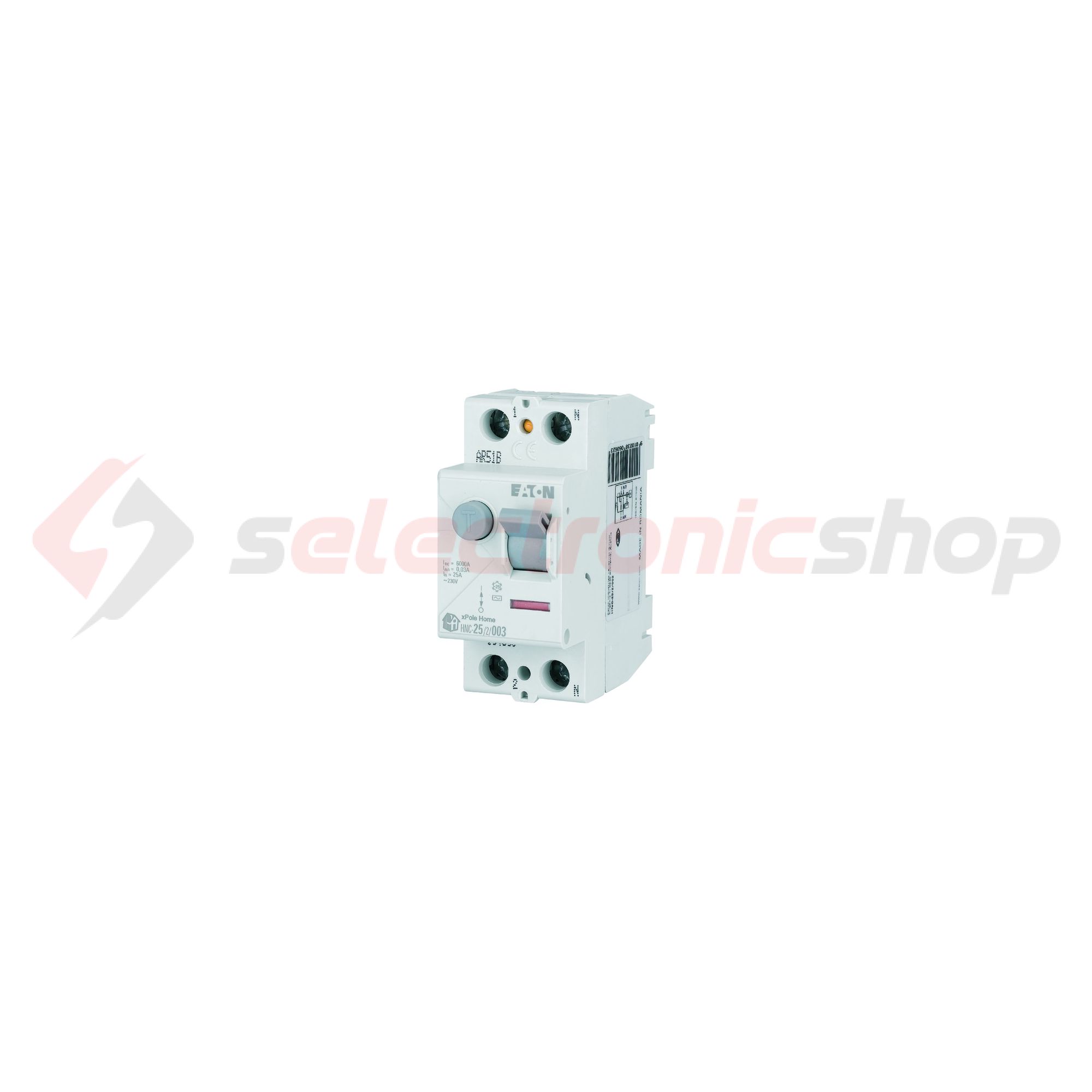 Áram-védőkapcsoló (Fi-relé) analóg 2P 25A 30mA AC-típus 6kA HNC-25/2/003 xPole Home EATON - 194690