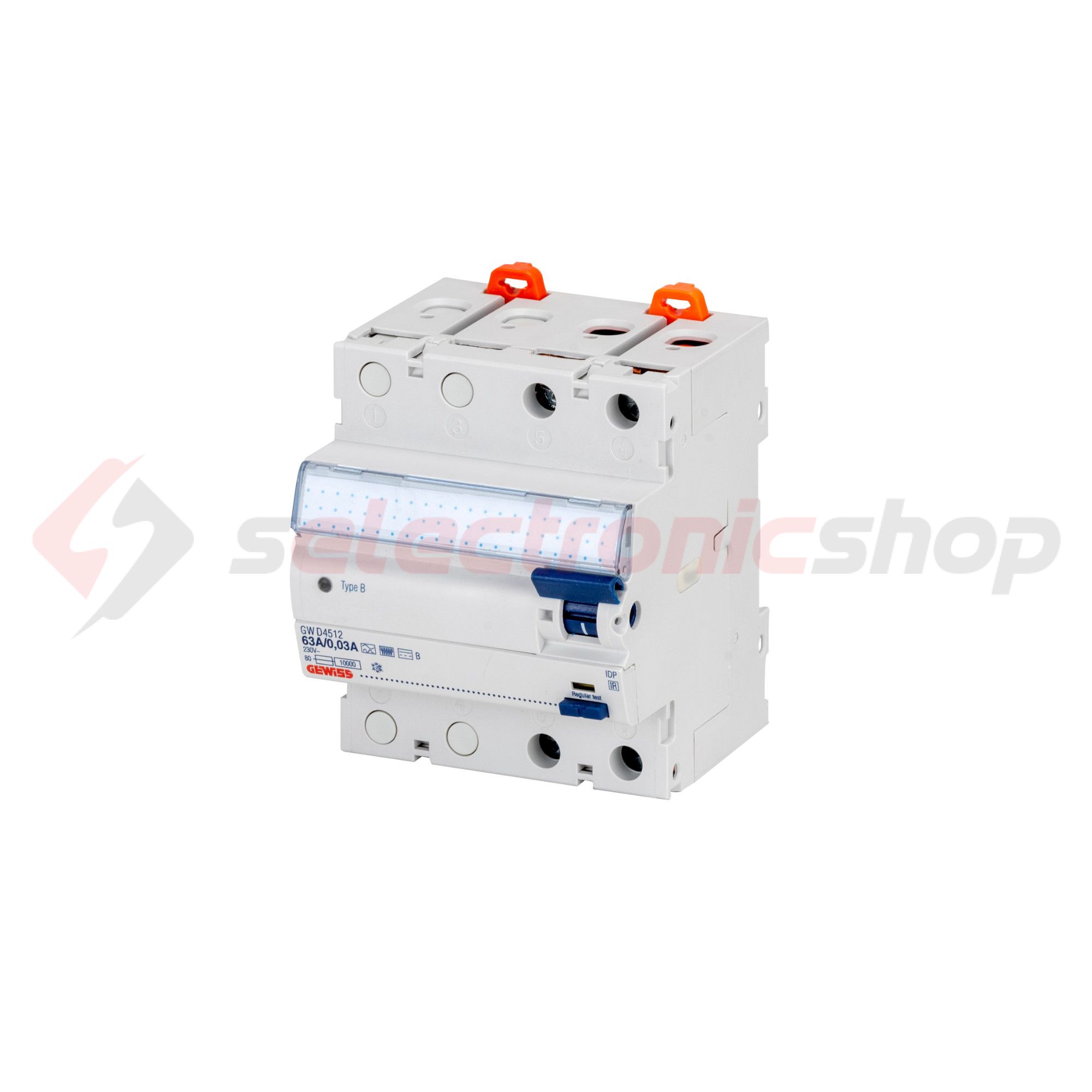 Áram-védőkapcsoló (Fi-relé) analóg 2P 40A 30mA B-típus 10kA 90RCD IDP GEWISS - GWD4507