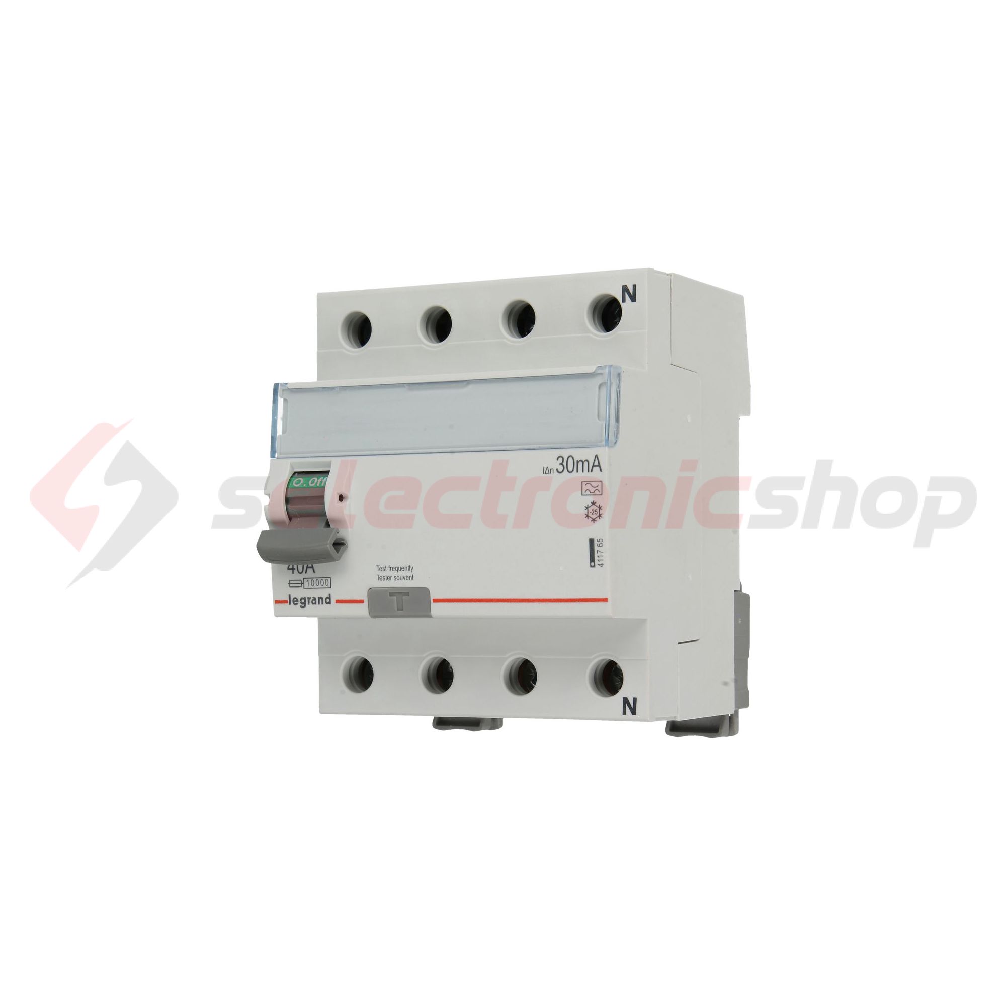 Áram-védőkapcsoló (Fi-relé) analóg 3P+N 40A 30mA A-típus 10kA TX3 LEGRAND - 411765