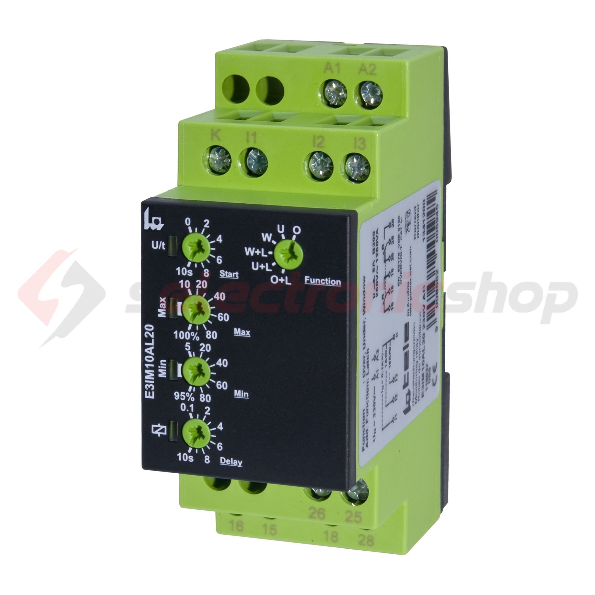 Áramfigyelő relé határváltós 2v 0-10A-max. csavaros Enya E3IM10AL20 Tele-Haase - 1341200