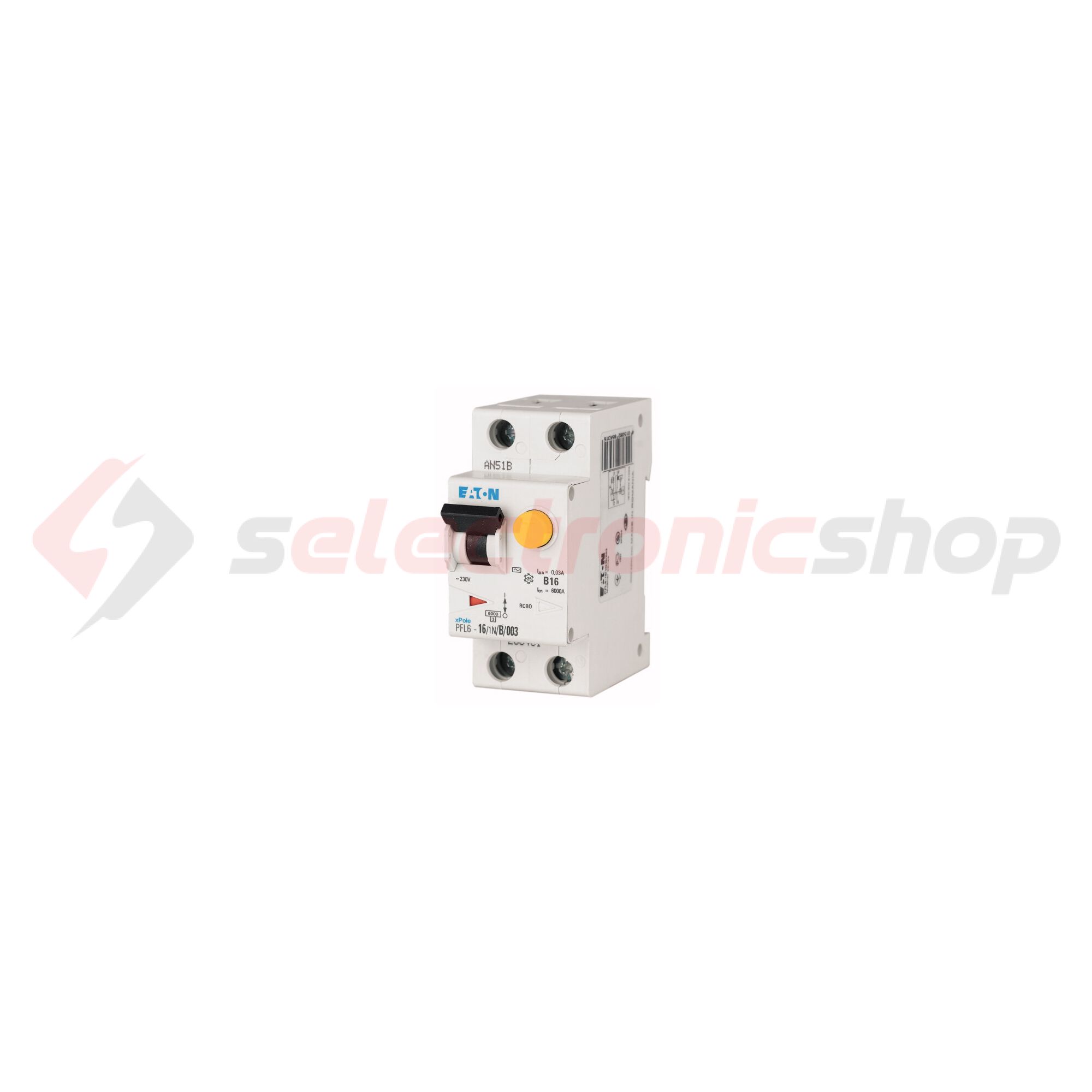 Áramvédő(FI)-kismegszakító 1P+N 13A C-jelleg 0.03A AC-típus 6kA/61009-1 PFL6-13/1N/C/003 EATON - 286466