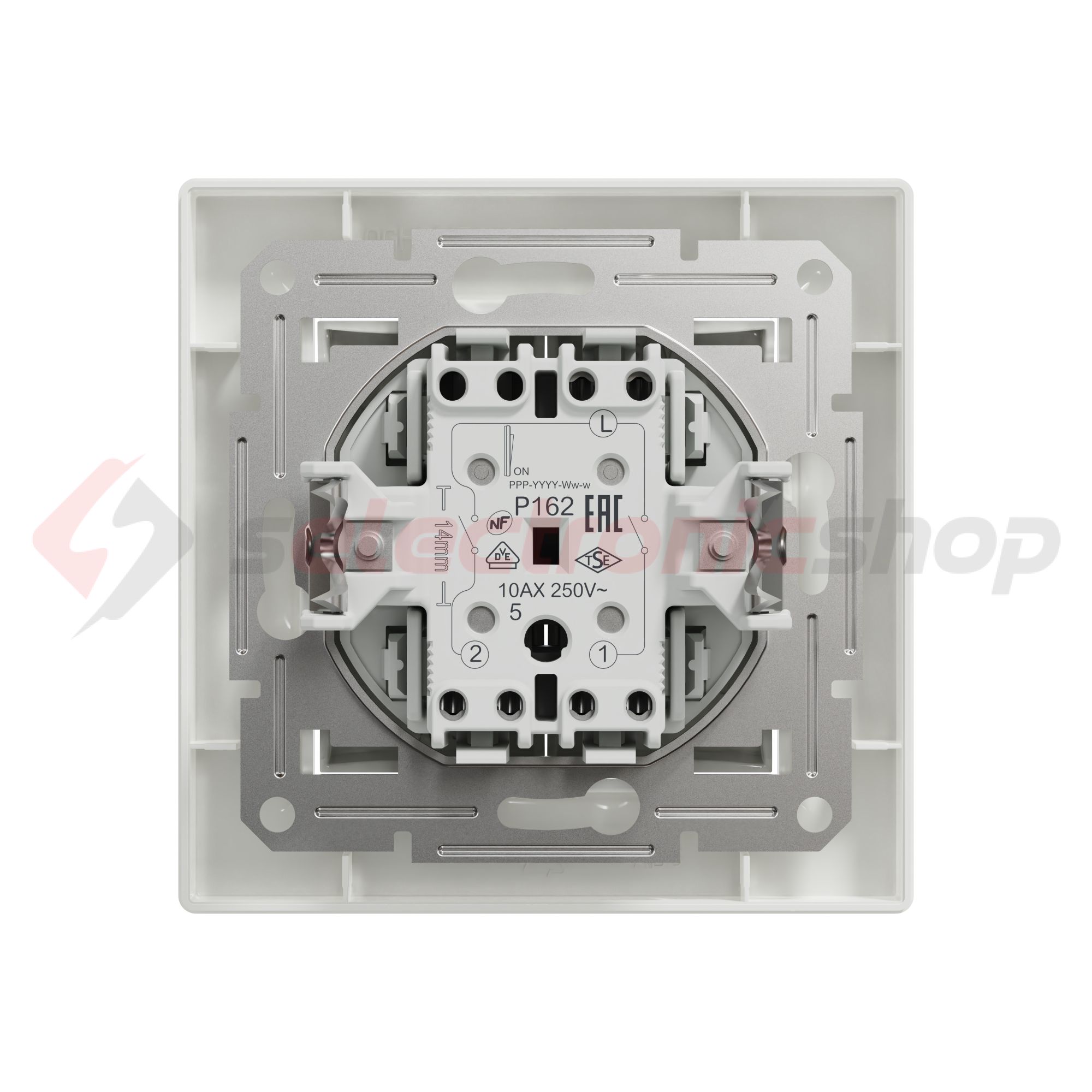 Asfora 105 2x1P csillárkapcsoló betét teljes fedéllel fehér süllyesztett IP20 1- Schneider - EPH0300121