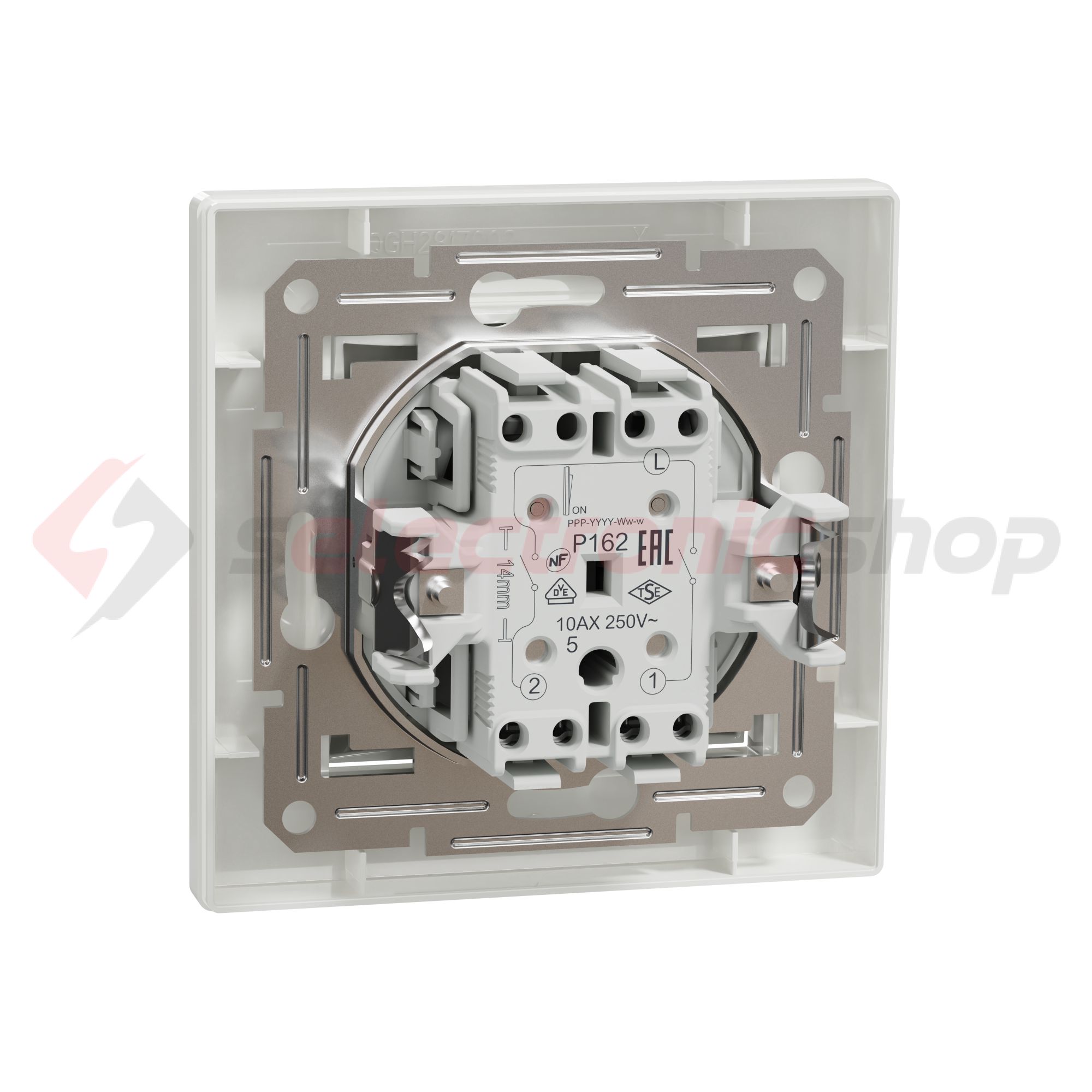 Asfora 105 2x1P csillárkapcsoló betét teljes fedéllel fehér süllyesztett IP20 1- Schneider - EPH0300121