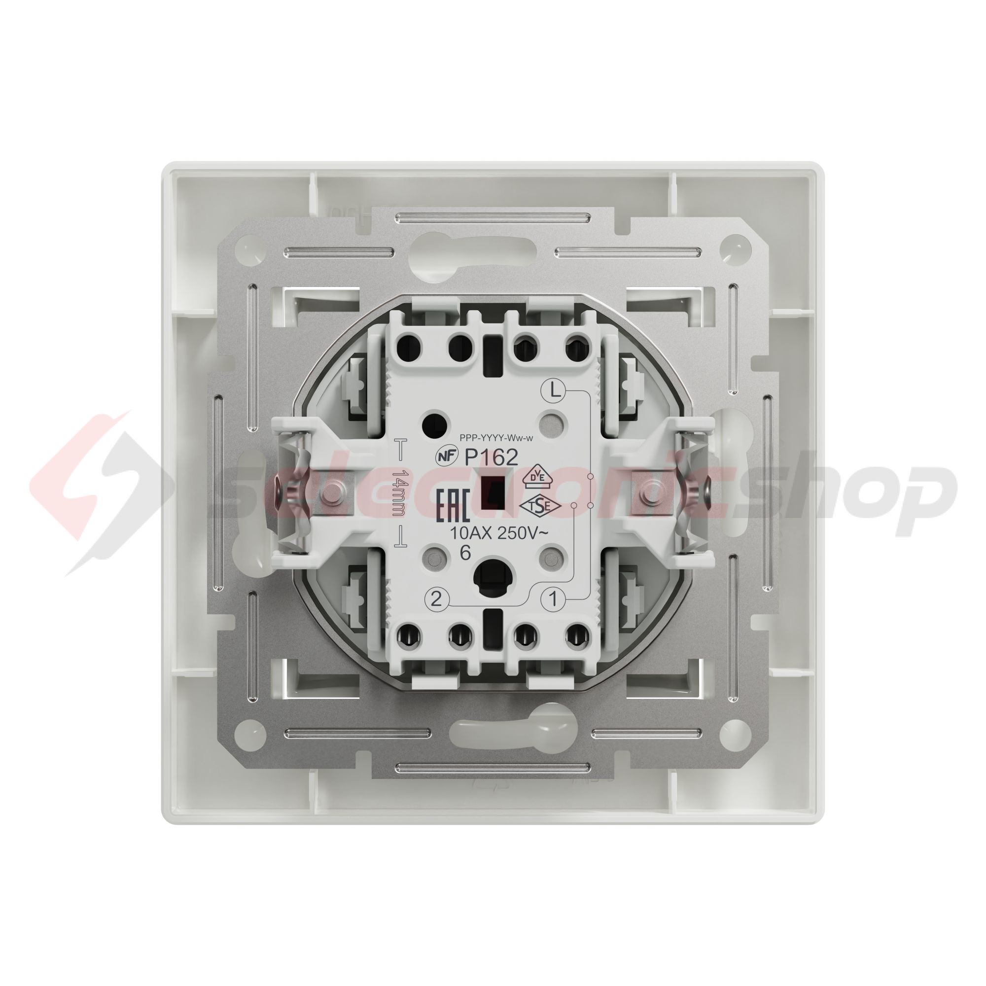 Asfora 106 váltókapcsoló betét teljes fedéllel fehér süllyesztett IP20 1- Schneider - EPH0400121