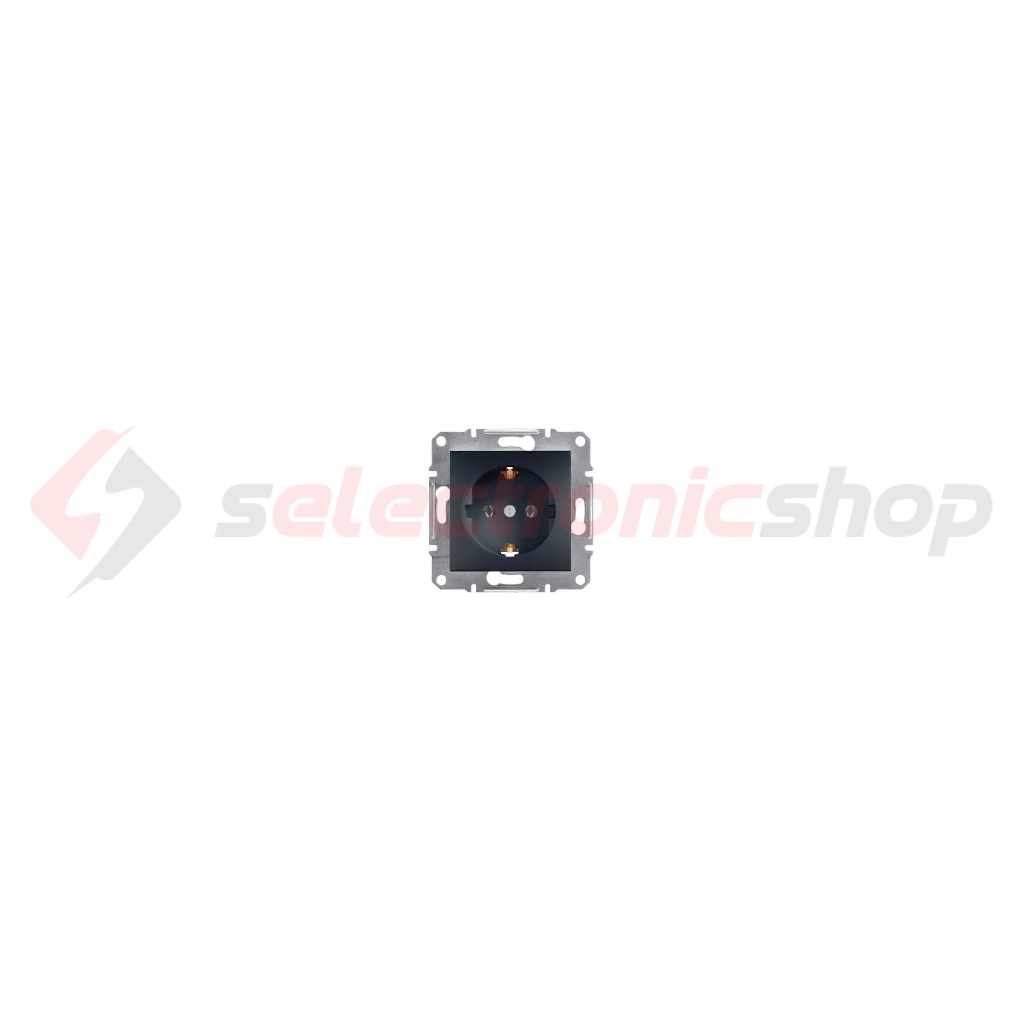 Asfora 162 dugalj földelt antracit IP20 süllyesztett Schneider - EPH2900171