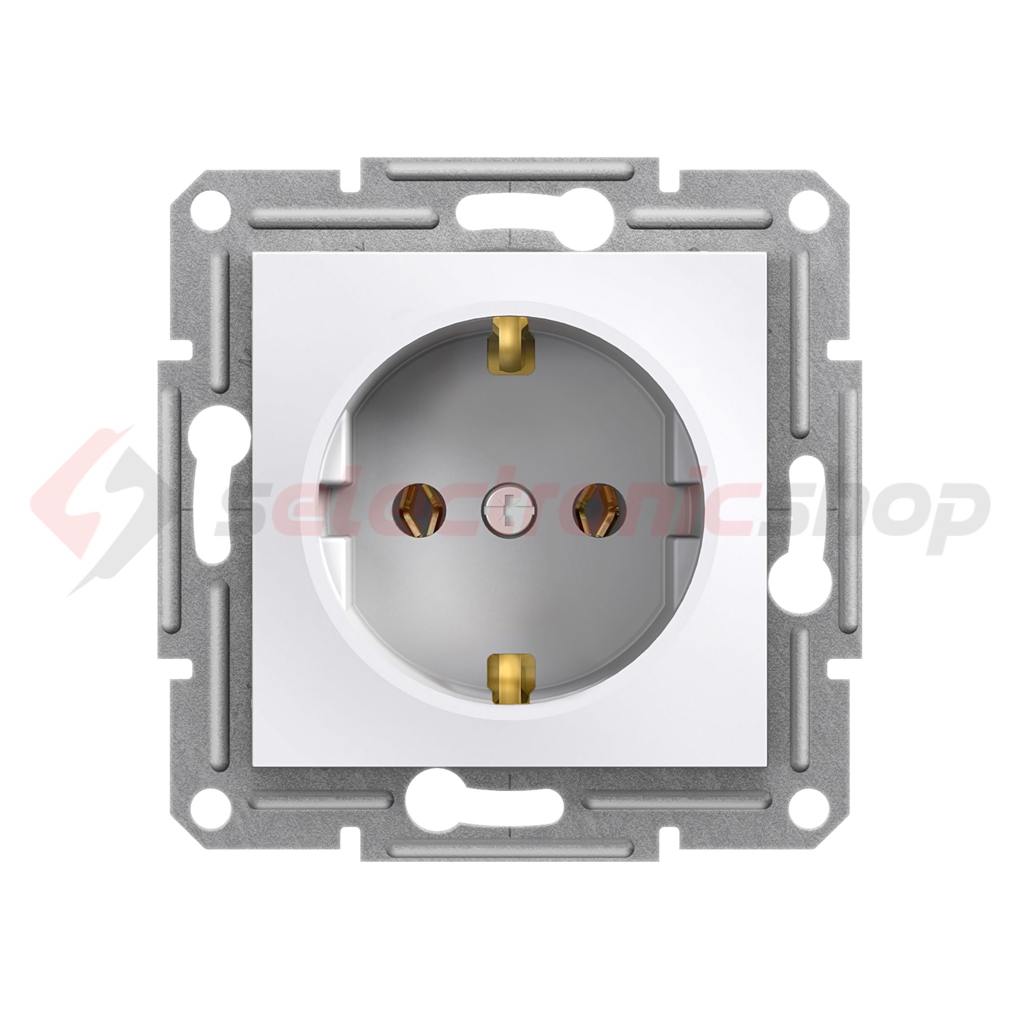 Asfora 162 dugalj földelt fehér IP20 süllyesztett Schneider - EPH2970121