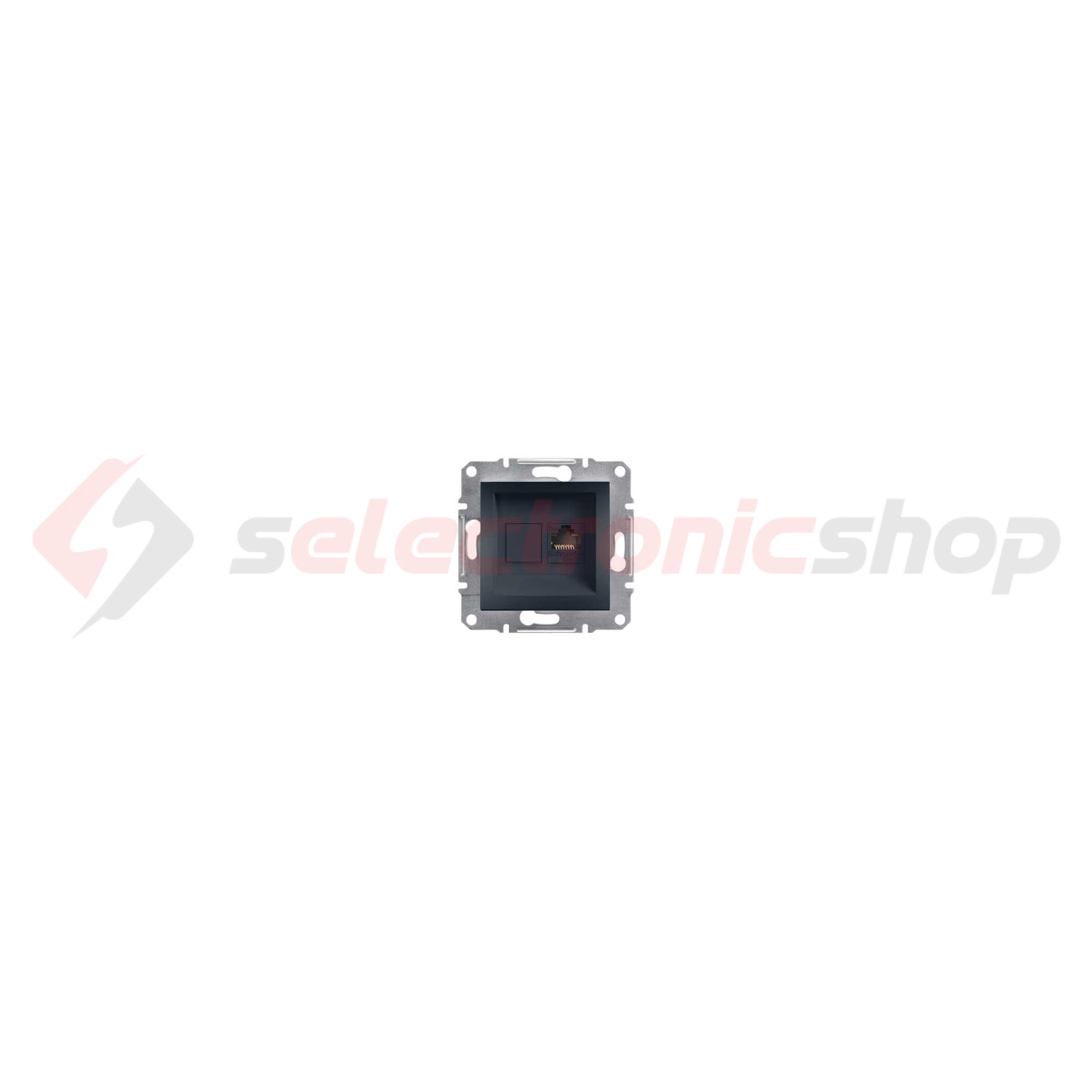 Asfora adatcsatlakozó dugalj UTP Cat5e süllyesztett antracit Schneider - EPH4300171