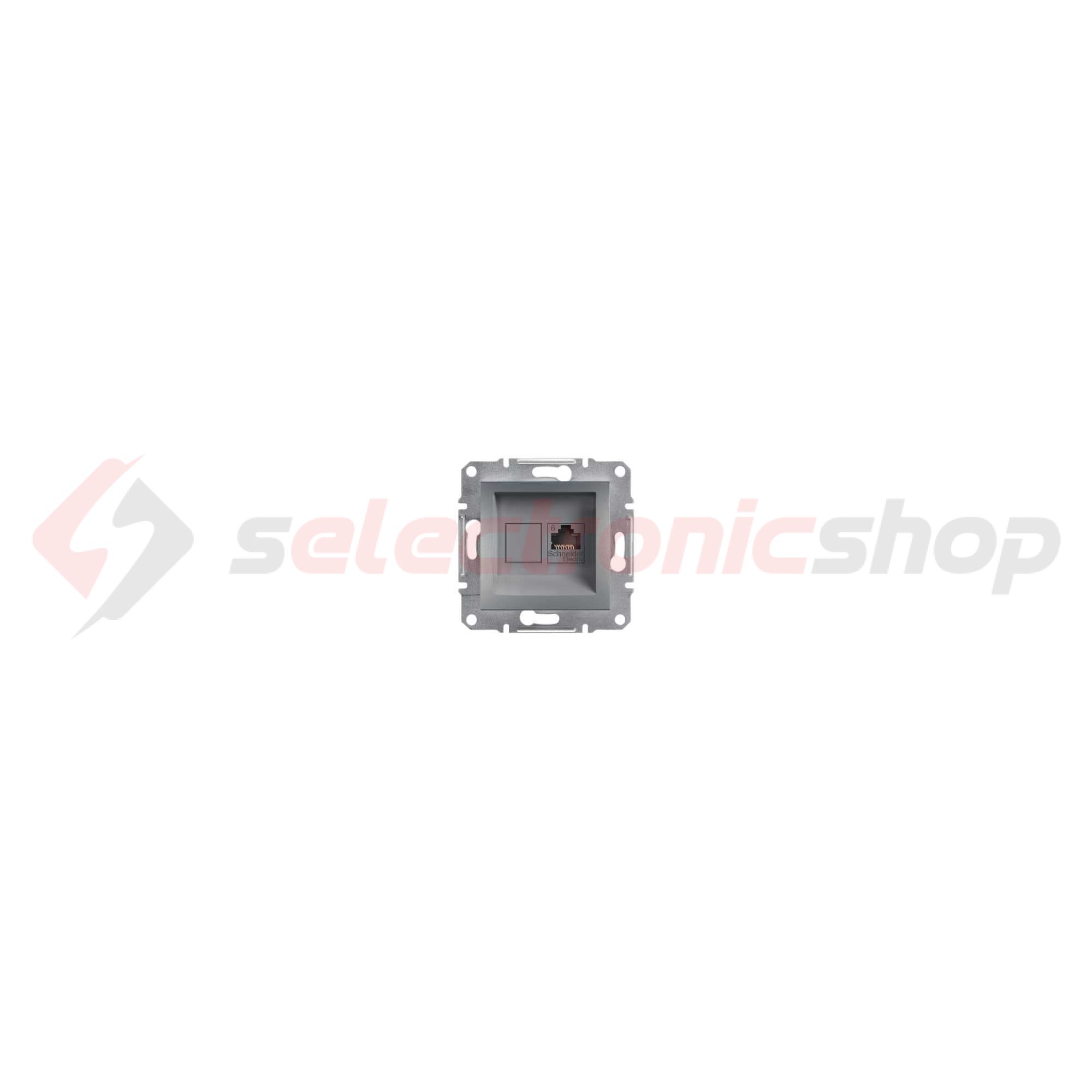 Asfora adatcsatlakozó dugalj UTP RJ45 8(8) Cat6 süllyesztett nemesacél Schneider - EPH4700162