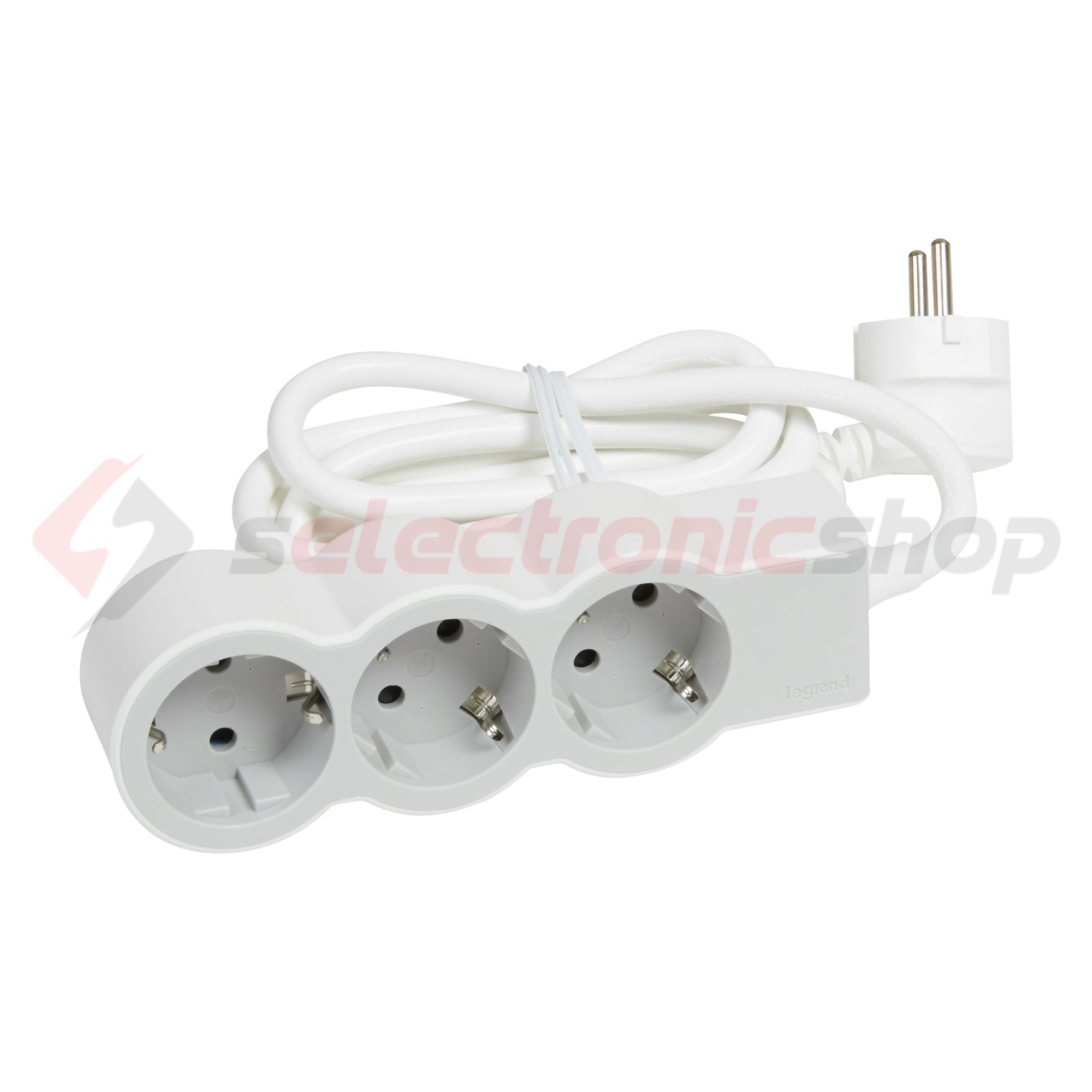 Asztali elosztósor 3680W fehér/szürke 1.5mm2 1.5m 3x2P+E/230V 16A IP20 Standard LEGRAND - 694549