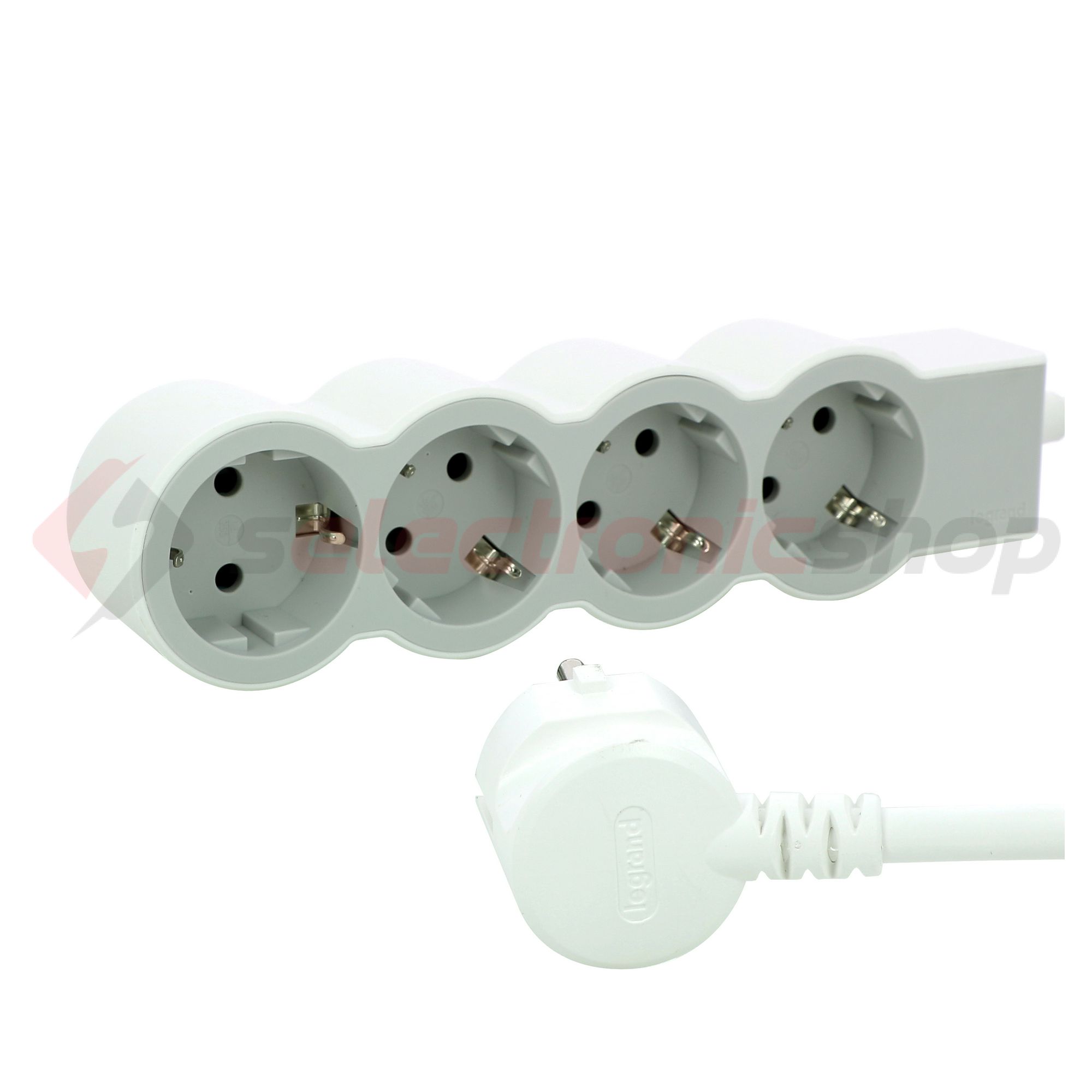 Asztali elosztósor 3680W fehér/szürke 1.5mm2 1.5m 4x2P+E/230V 16A IP20 Standard LEGRAND - 694552