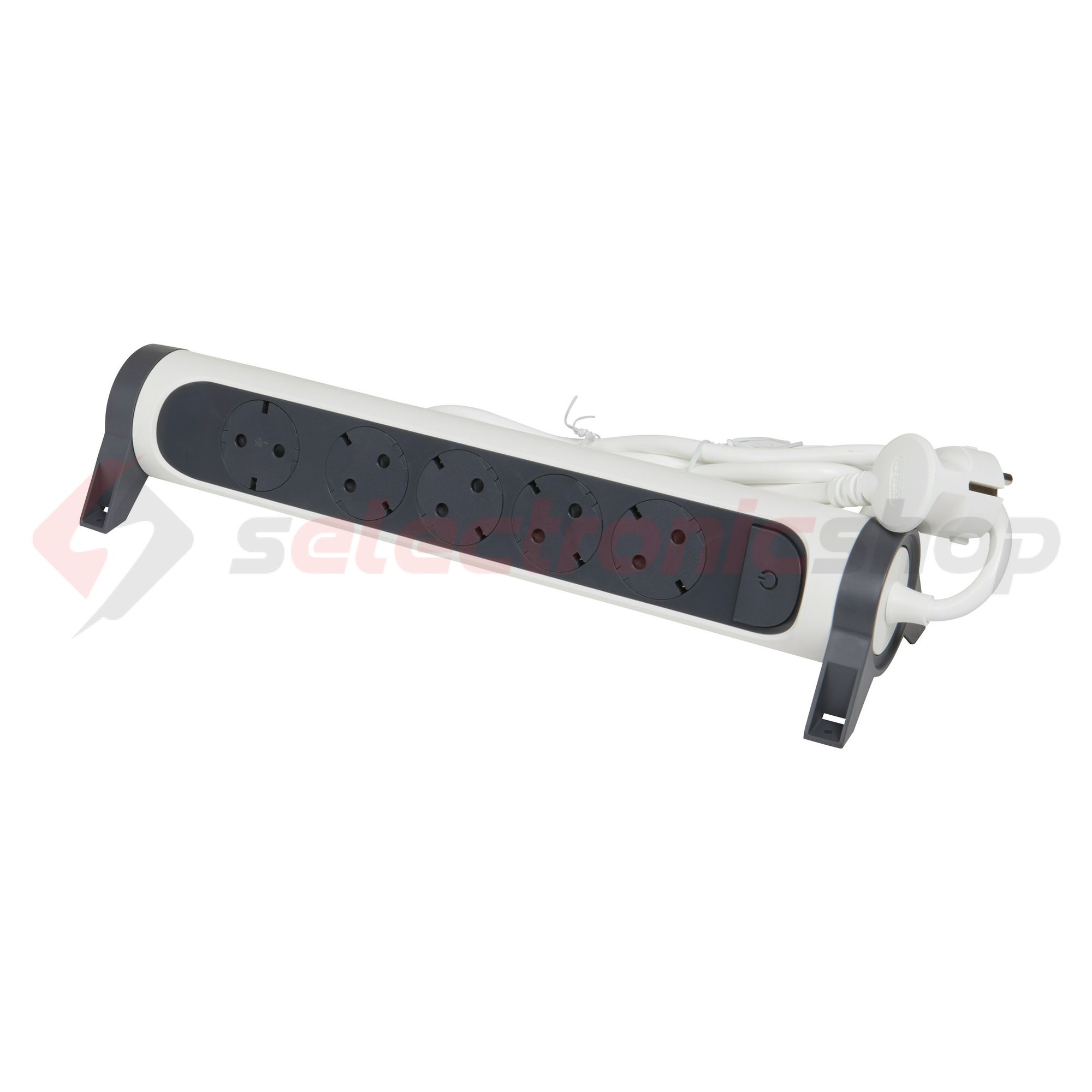 Asztali elosztósor 3680W gyerekvédős fehér/fekete forgatható 1.5mm2 1.5m 16A IP20 Premium LEGRAND - 694531