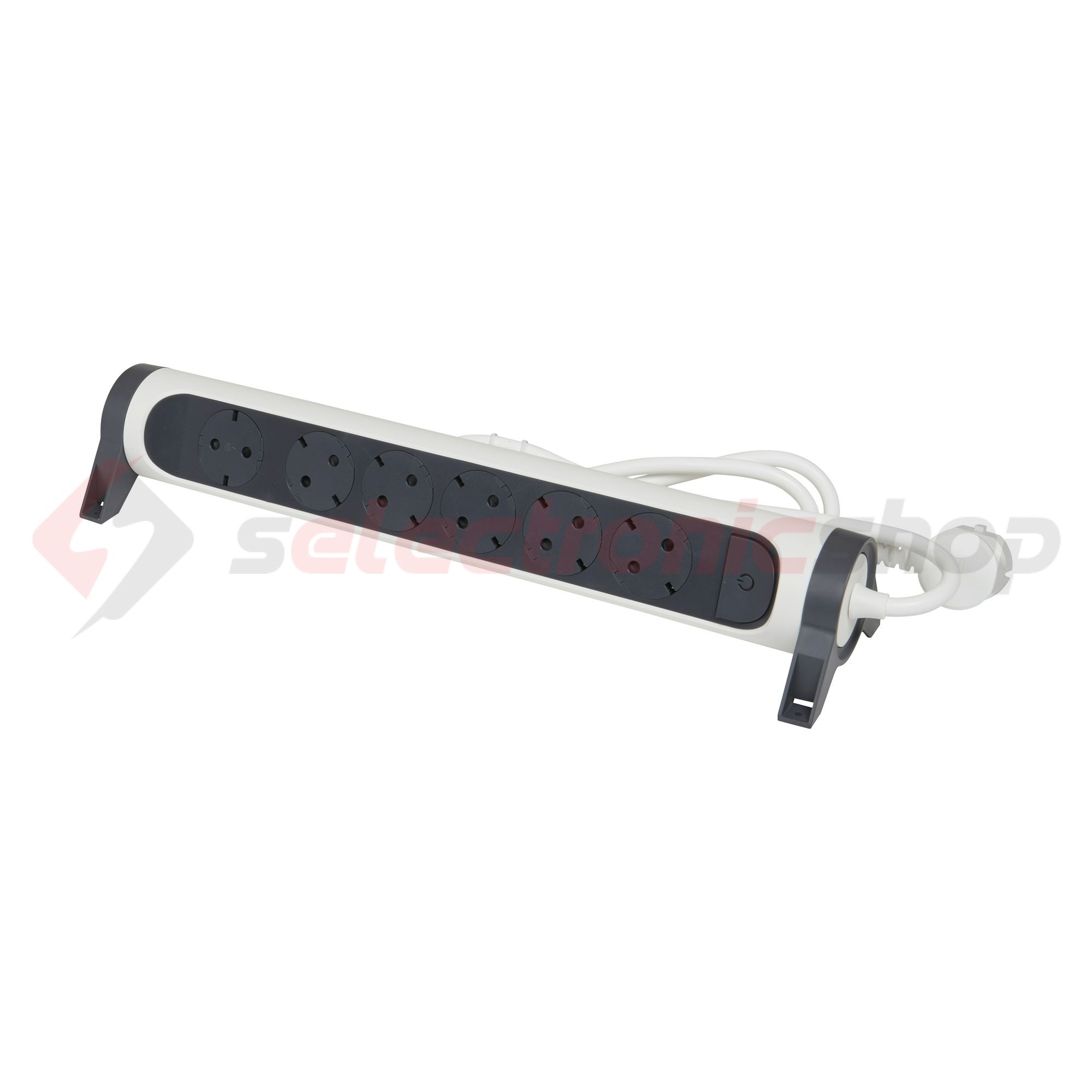 Asztali elosztósor 3680W gyerekvédős fehér/fekete forgatható 1.5mm2 1.5m 16A IP20 Premium LEGRAND - 694533