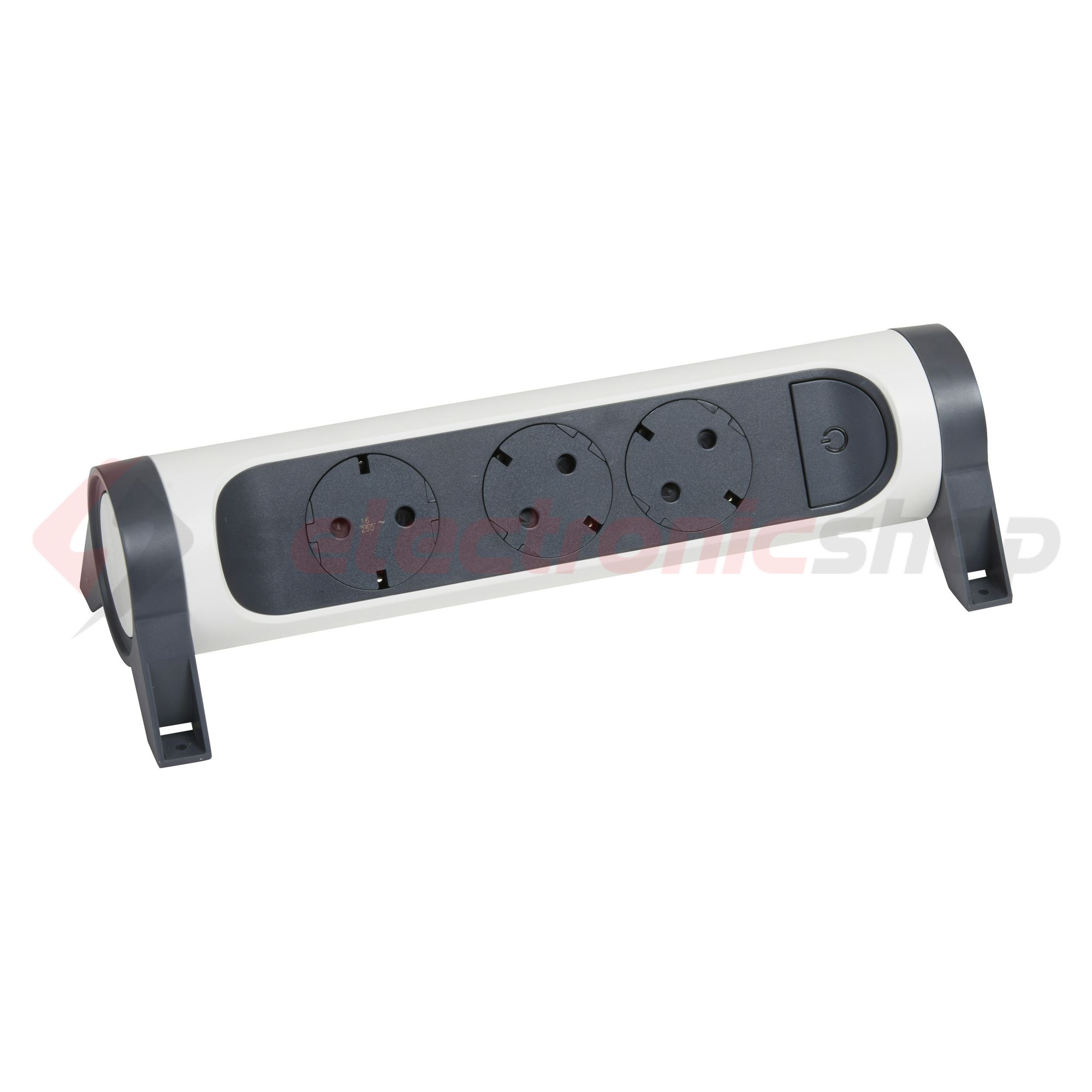 Asztali elosztósor 3680W gyerekvédős fehér/fekete forgatható 3x2P+E/230V 16A IP20 Premium LEGRAND - 694543