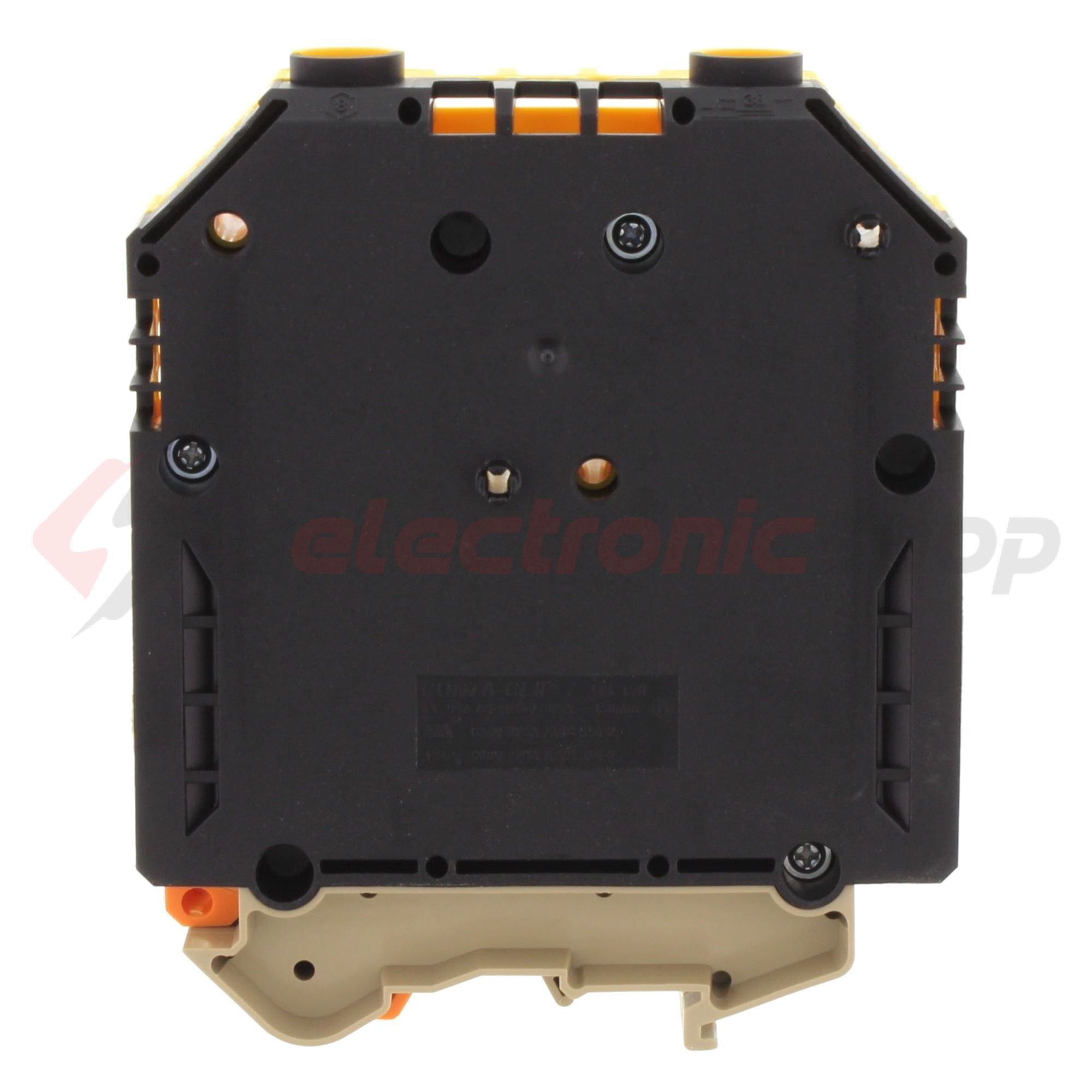 Átmenő sorkapocs TS32/35 fekete-sárga imbuszcsavaros 1-szintes 309A RK 150/PE BKYE CONTA-CLIP - 1569.2