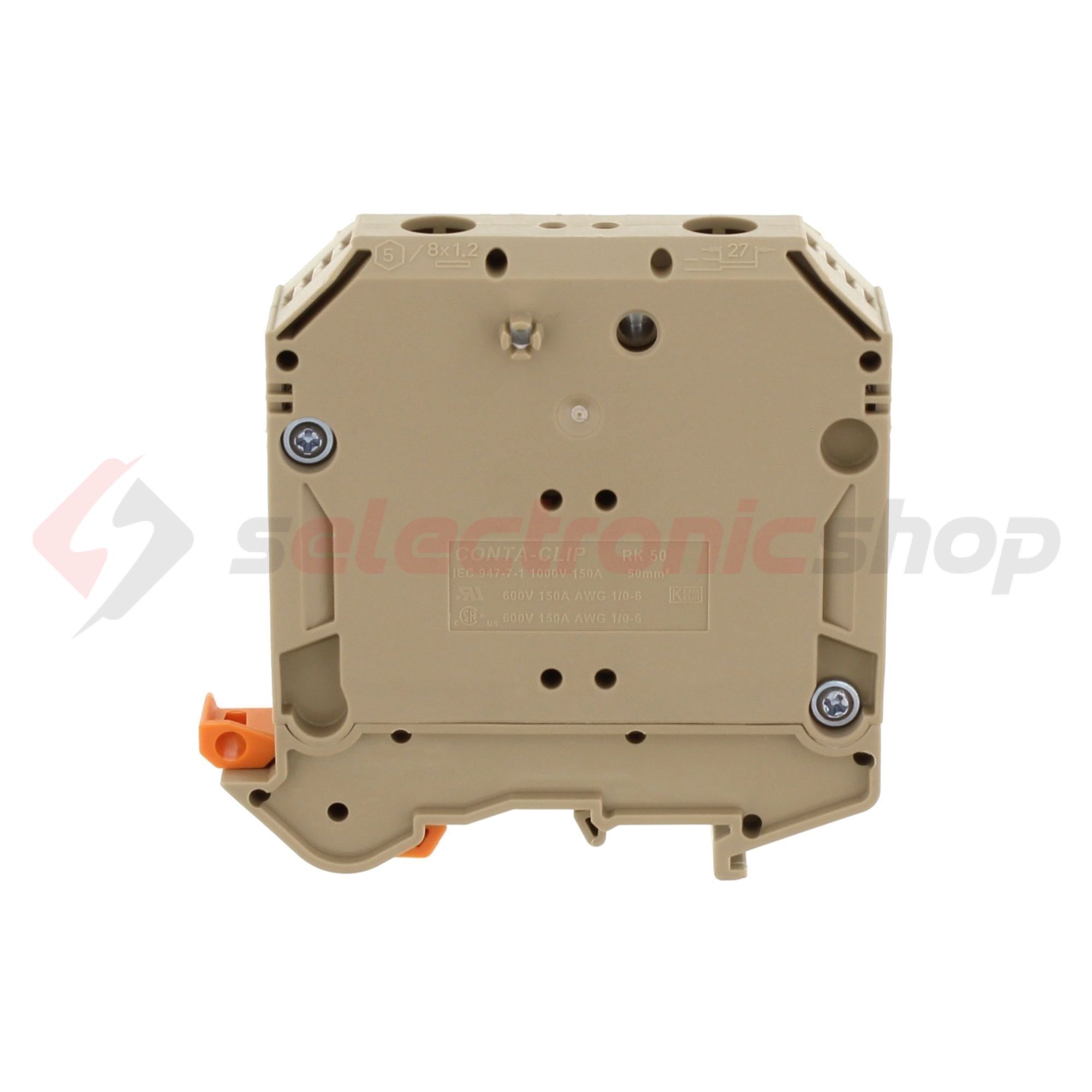 Átmenő sorkapocs TS32/35 imbuszcsavaros 1-szintes 150A 25-50mm2/érvéghüvely RK 50 BG CONTA-CLIP - 1120.2