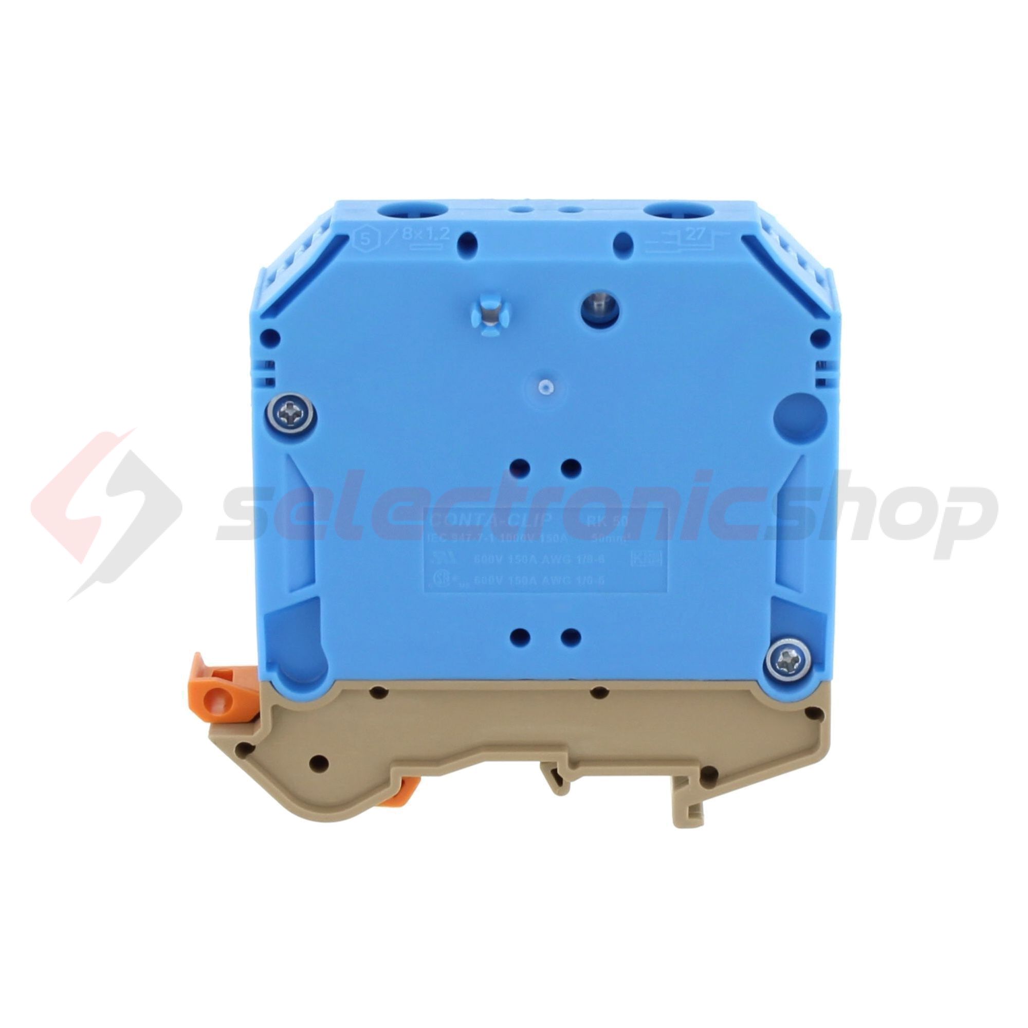 Átmenő sorkapocs TS32/35 imbuszcsavaros 1-szintes 150A 25-50mm2/érvéghüvely RK 50 BU CONTA-CLIP - 1120.5