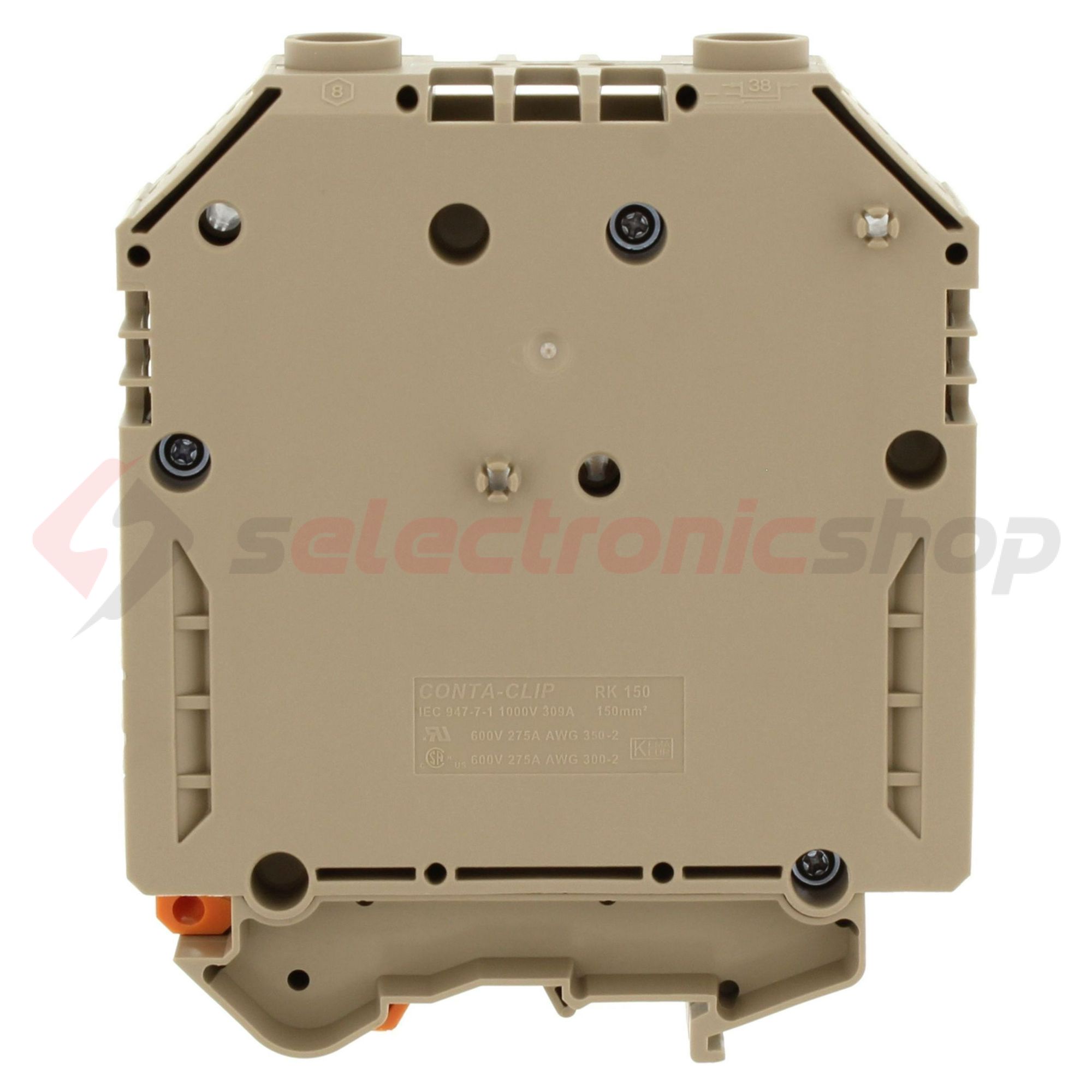 Átmenő sorkapocs TS32/35 imbuszcsavaros 1-szintes 309A 50-150mm2/érvéghüvely RK 150 BG CONTA-CLIP - 1124.2