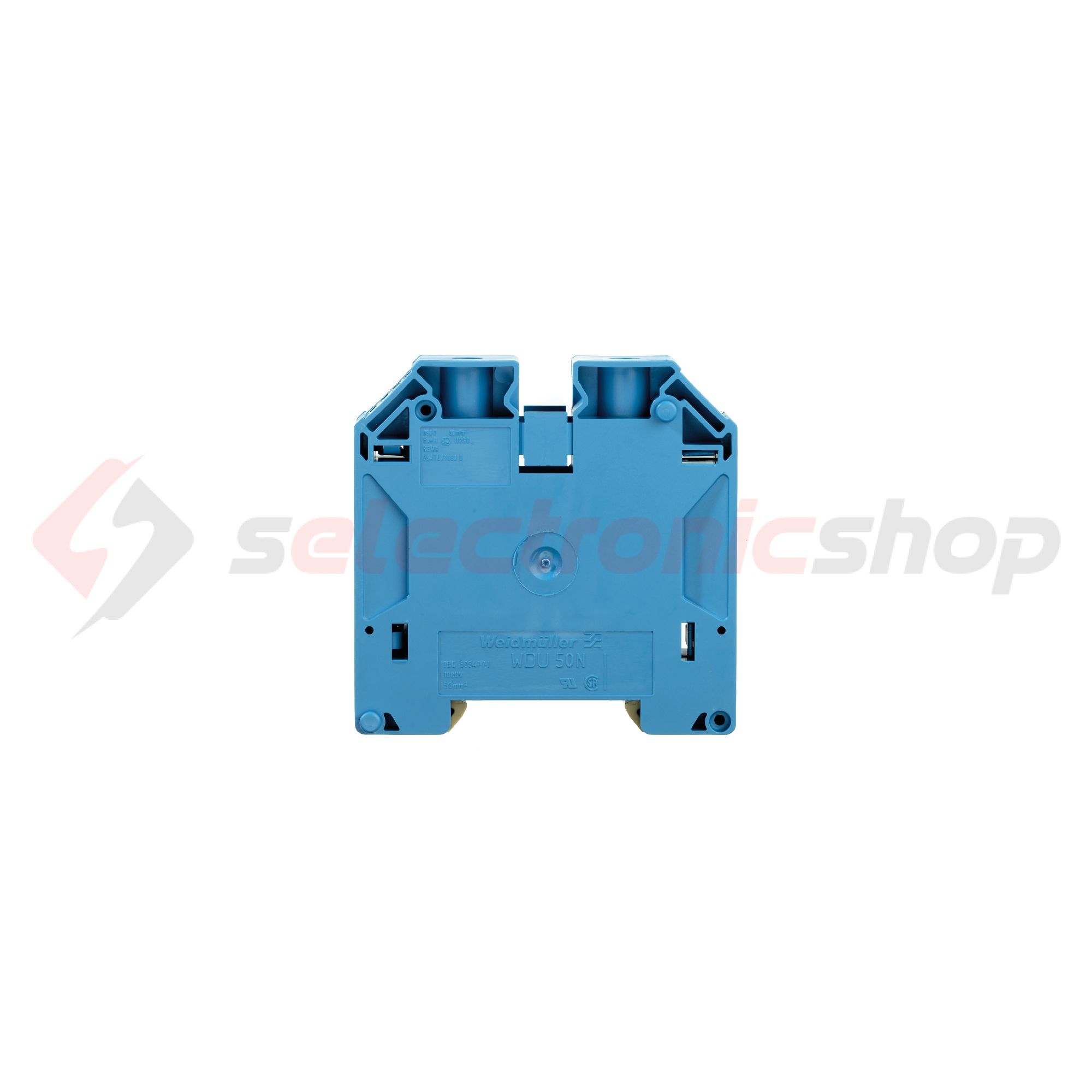 Átmenő sorkapocs TS35 1-szintes 150A 6-50mm2 kék csavaros WDU 50N BL Weidmüller - 1820850000