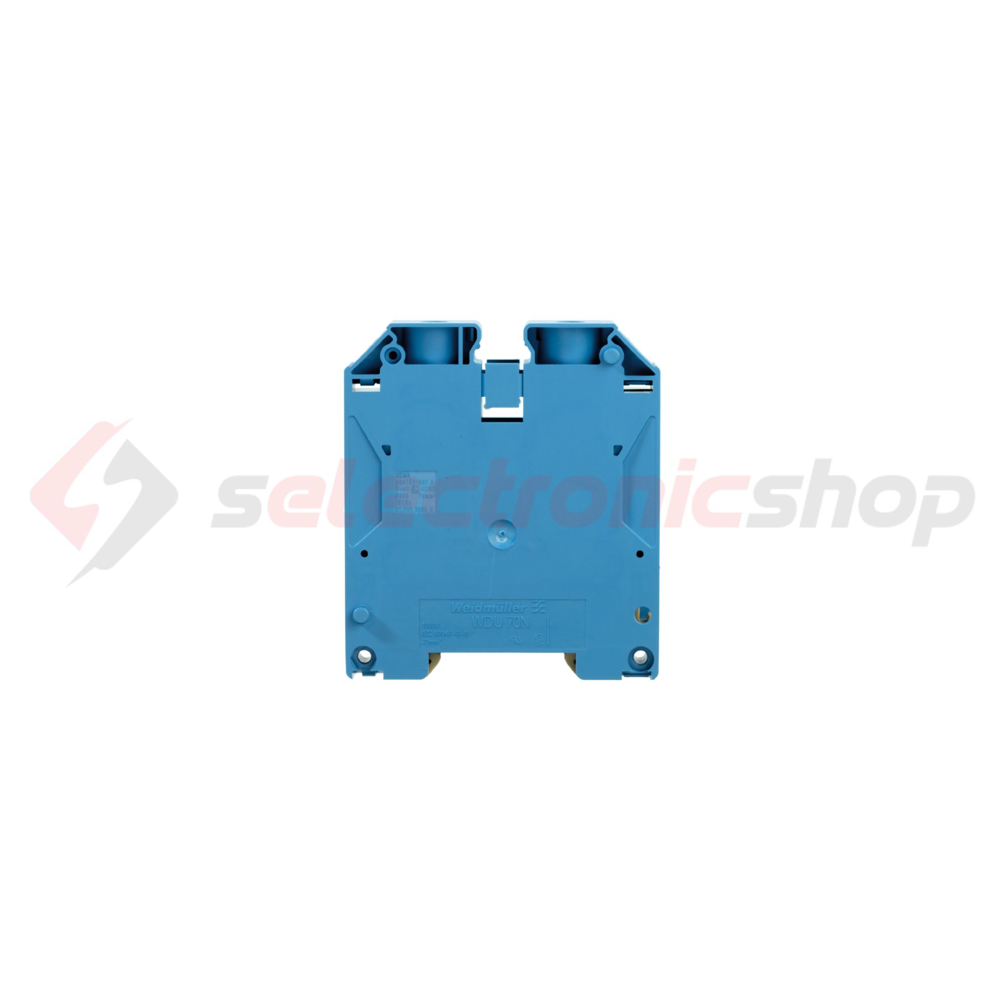 Átmenő sorkapocs TS35 1-szintes 192A 16-70mm2/érvéghüvely kék csavaros WDU 70N/35 BL Weidmüller - 9512420000