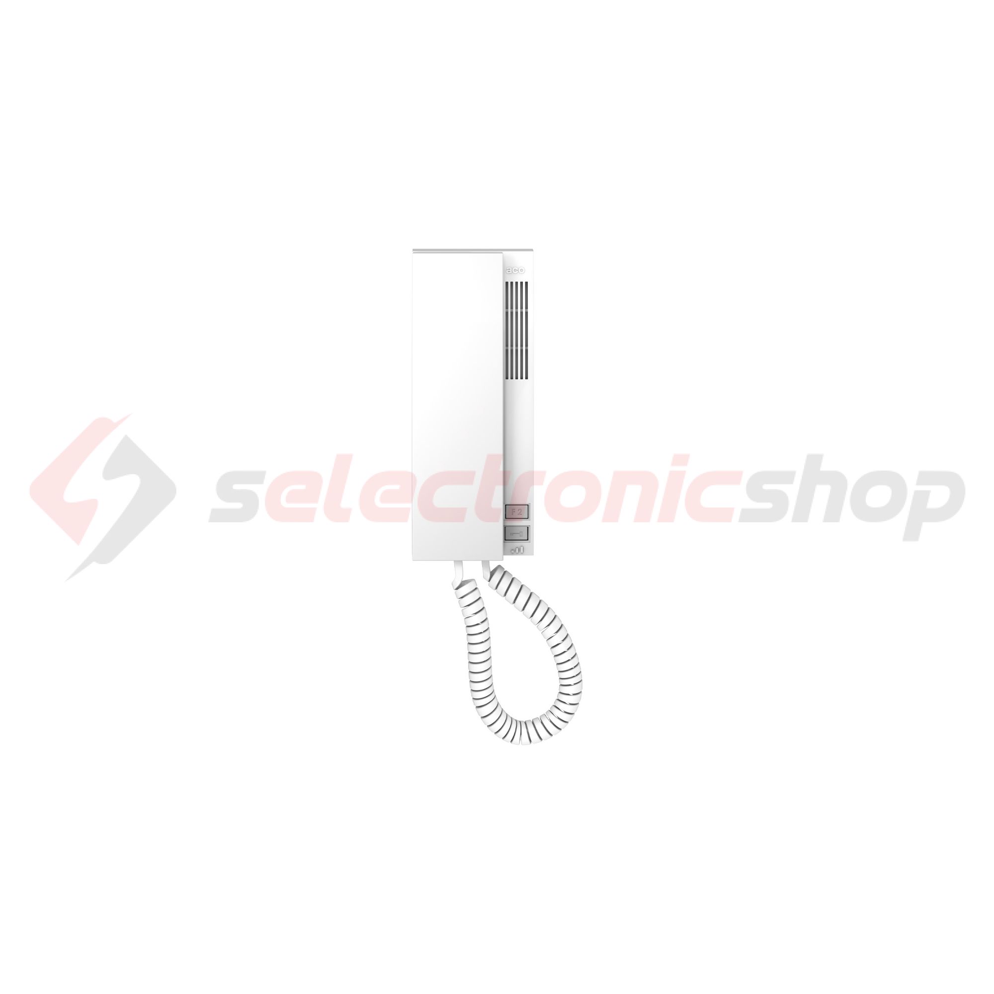 Audio lakáskészülék 2gomb mágn. kagylótartó CDNP/Inspiro/Familio-hoz 2-erű falonkívüli fehér ACO - INS-UP720MR