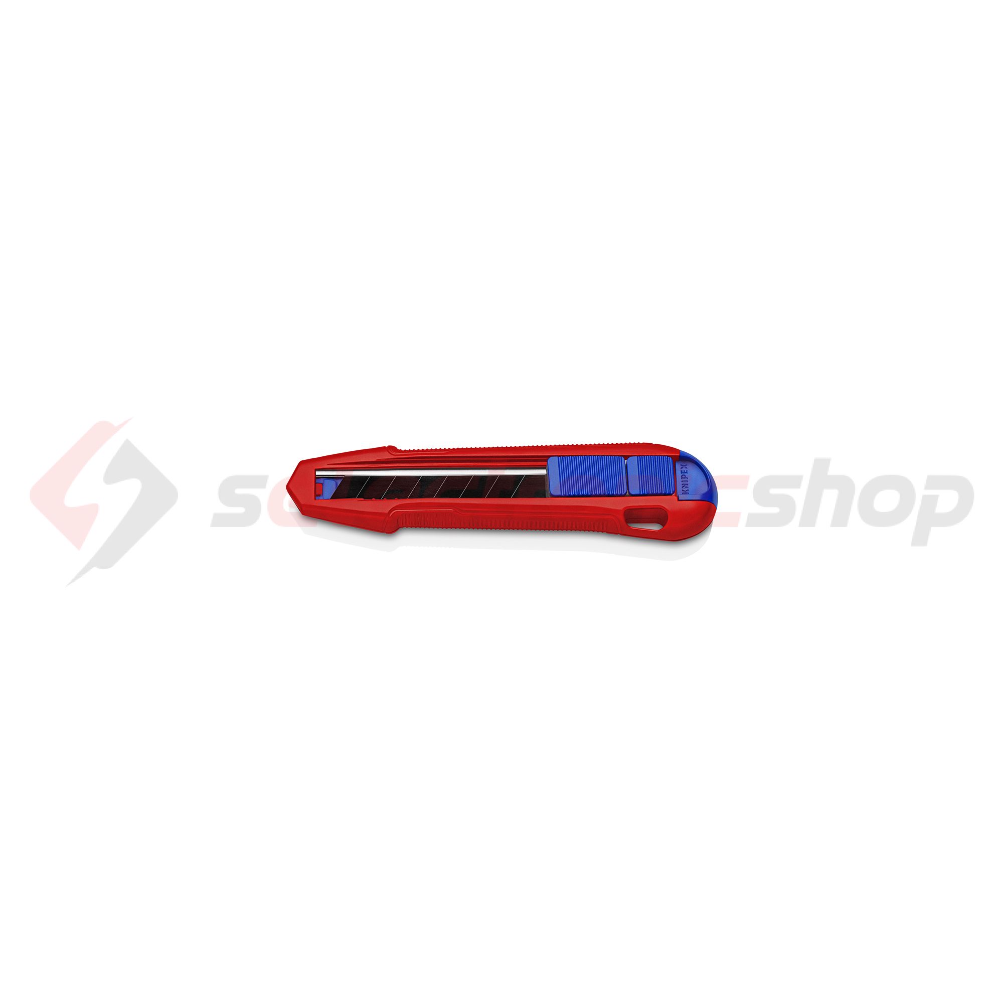 Behúzható pengéjű kés (sniccer) univerzális 165mm-hossz egyenes CutiX KNIPEX - 9010165BK