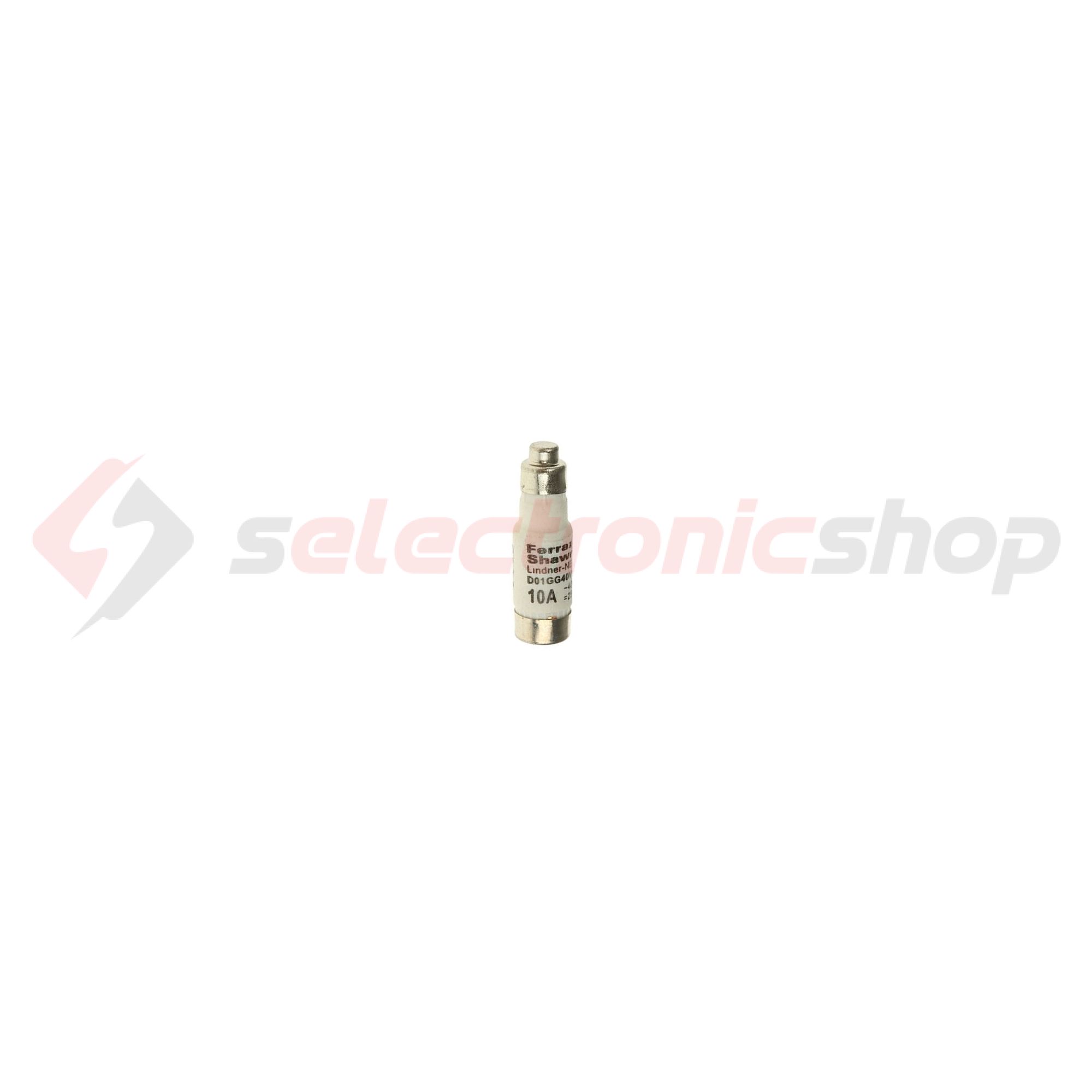 Biztosítóbetét D01 10A gL/gG 400V piros-színkód D01GG40V10 MERSEN - W211090J (0813)