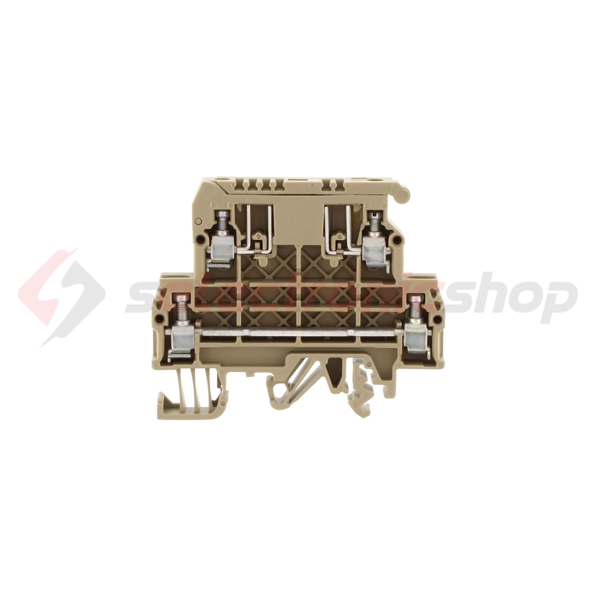 Biztosítós sorkapocs TS35/32 5x20, 5x25 mm bézs G-biztosítóbetét 5x20mm 6.3A STKD 1 BG CONTA-CLIP - 1079.2