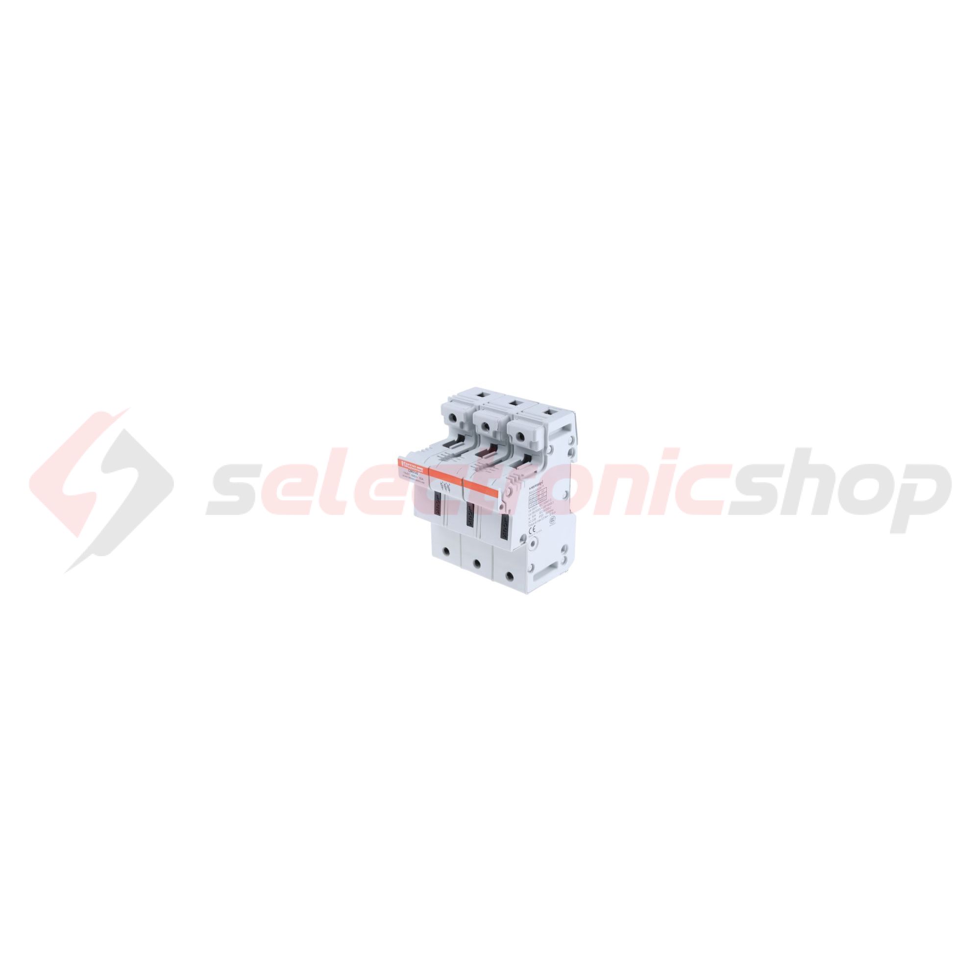 Biztosítós szakaszolókapcsoló sorolható 14x51 3-pólus 50A 690V kalapsínre IP20 RM50CMS14 MERSEN - S331032B (56025003)