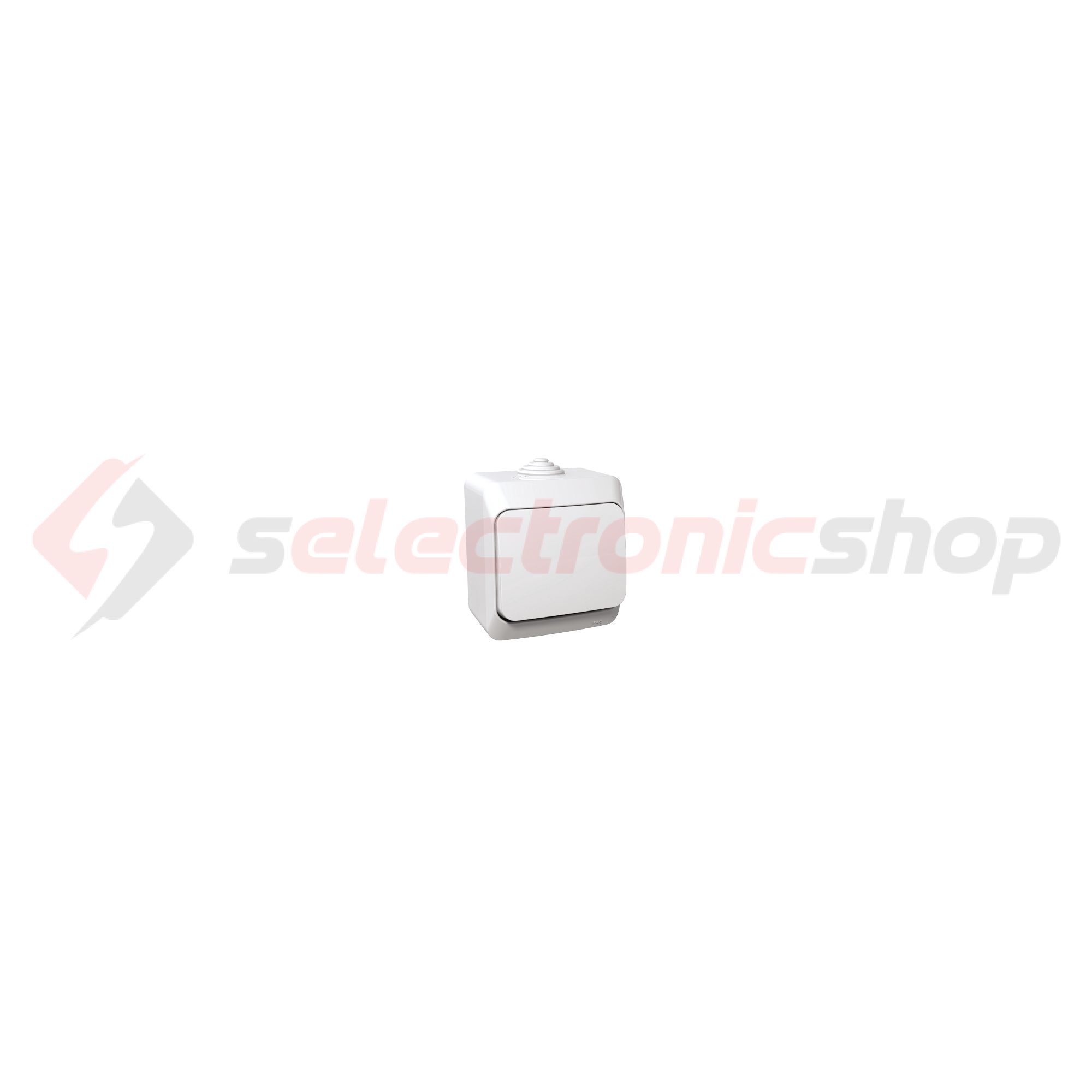 CedarPlus 101 1P kapcsoló betét komplett házban fehér falonkívüli IP44 billentyű/gomb Schneider - WDE000510