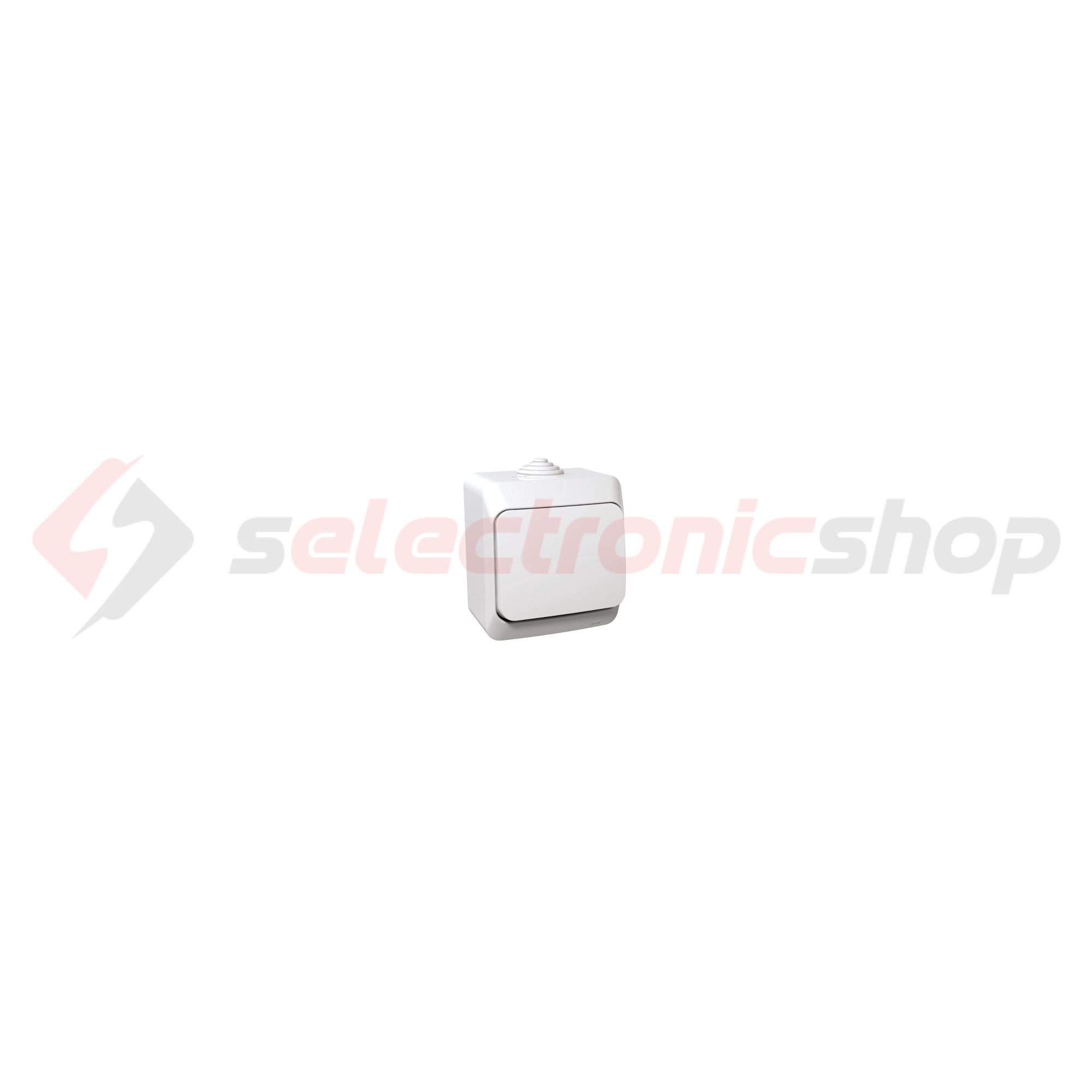 CedarPlus 107 keresztkapcsoló betét komplett házban fehér falonkívüli IP44 Schneider - WDE000570